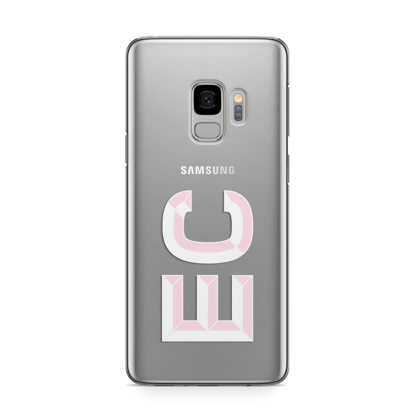 Personalised 3D Side Initials Clear Custom Samsung Galaxy S9 Case