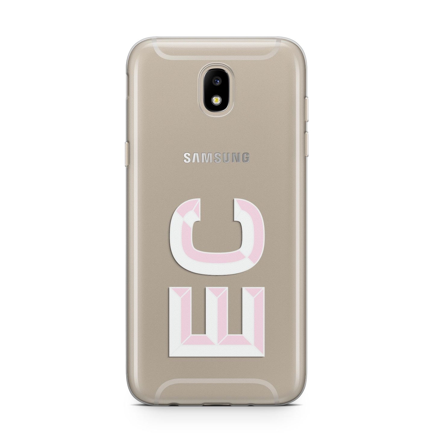 Personalised 3D Side Initials Clear Custom Samsung J5 2017 Case