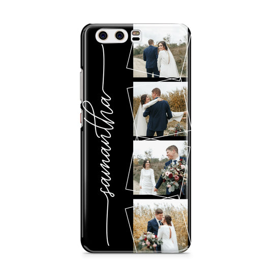 Personalised 4 Photo Couple Name Huawei P10 Phone Case