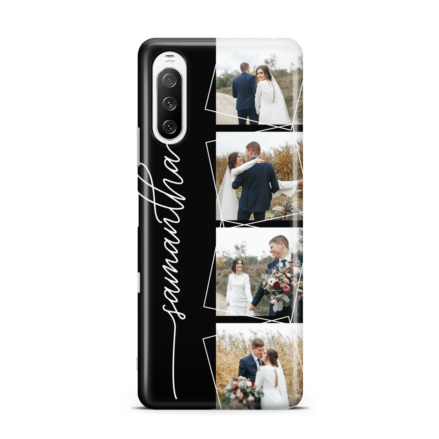 Personalised 4 Photo Couple Name Sony Xperia 10 III Case