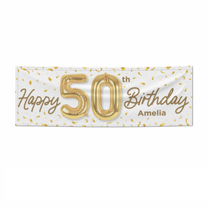 Personalised 50th Birthday Banner