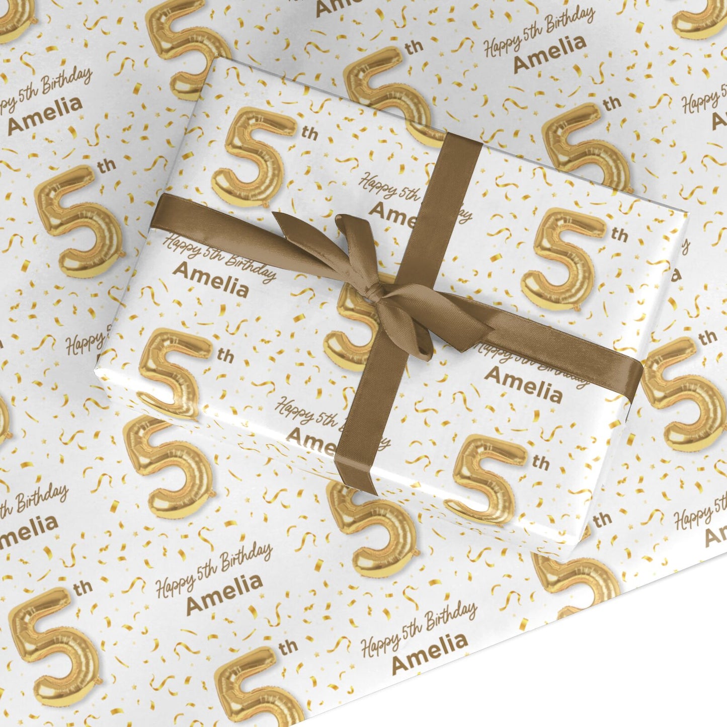 Personalised 5th Birthday Custom Wrapping Paper