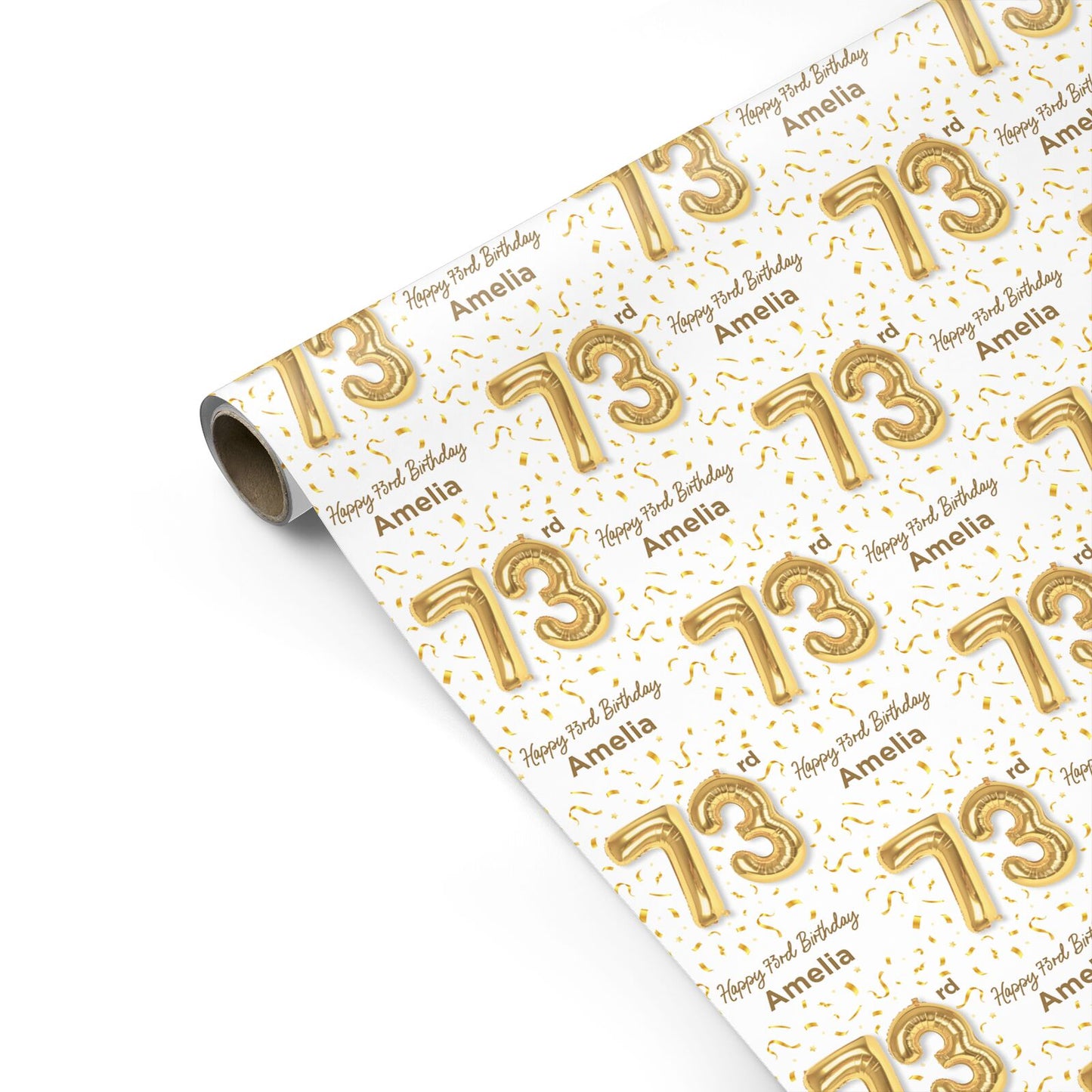 Personalised 73rd Birthday Personalised Gift Wrap