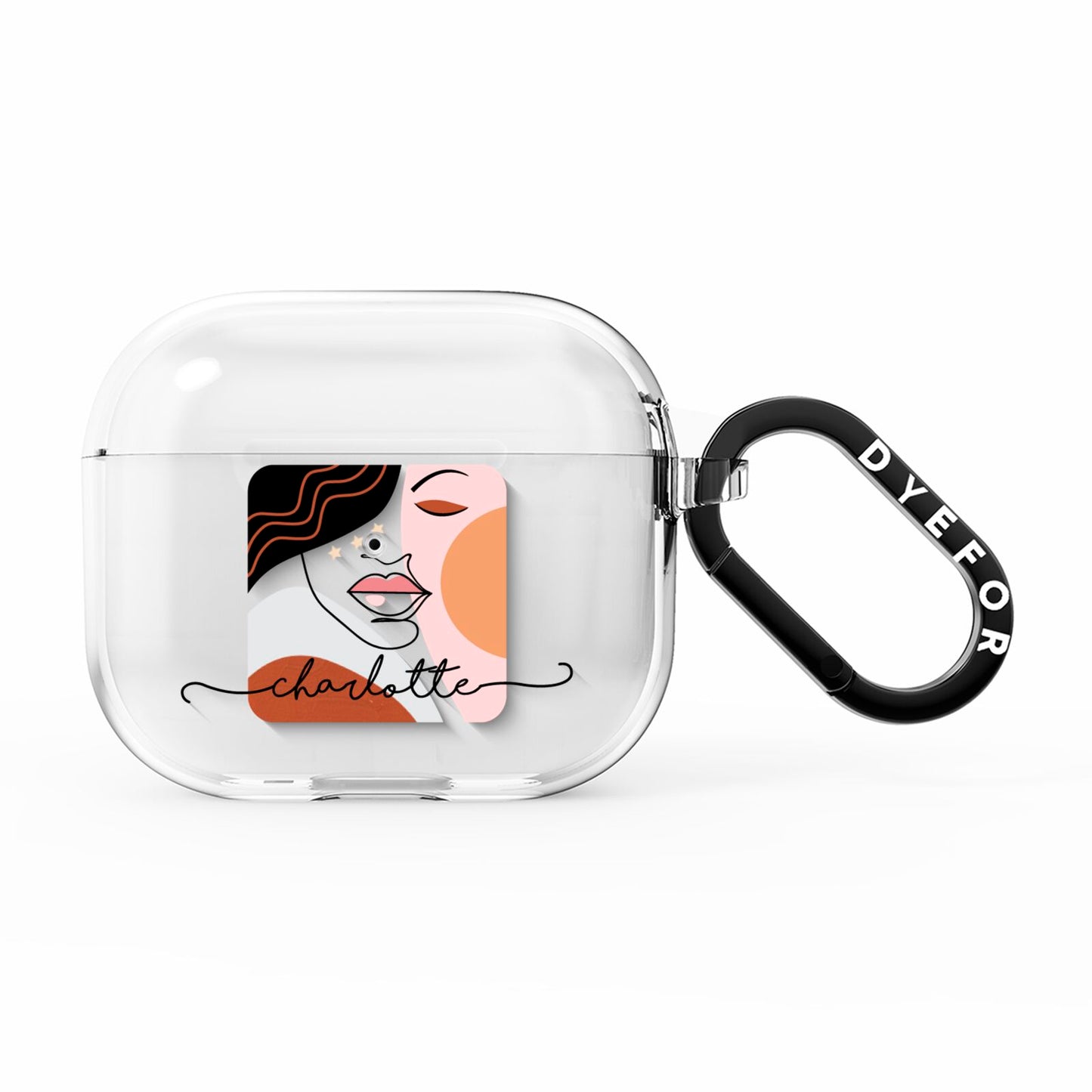 Personalised Abstract Art AirPods Clear Case 3rd Gen