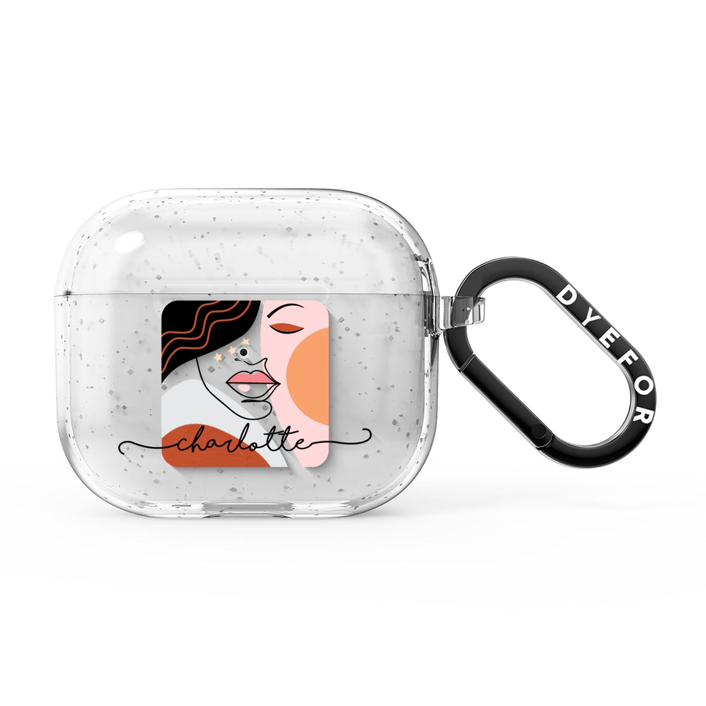 Personalised Abstract Art AirPods Glitter Case 3rd Gen