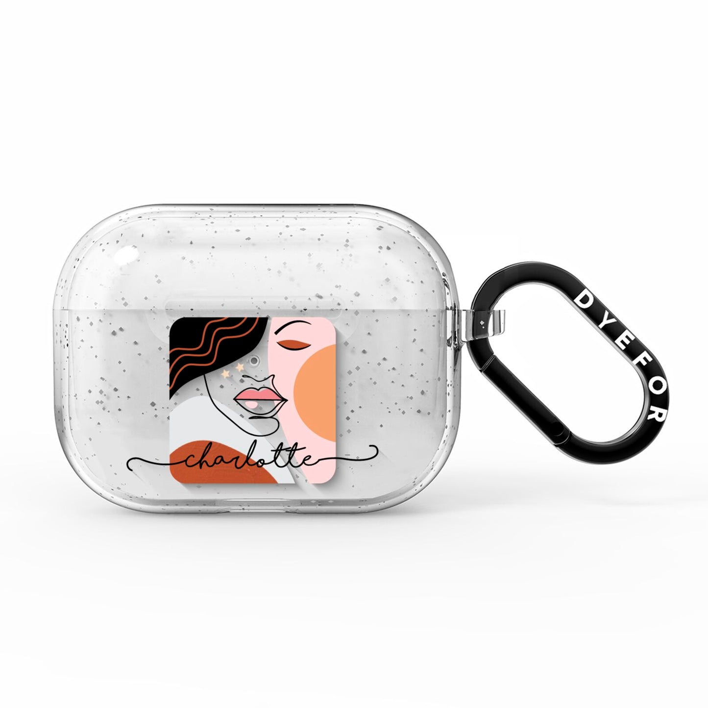 Personalised Abstract Art AirPods Pro Glitter Case