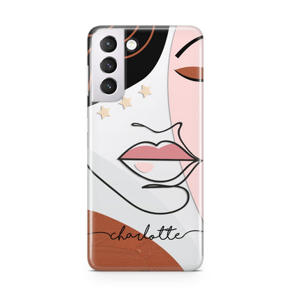 Personalised Abstract Art Samsung S21 Case