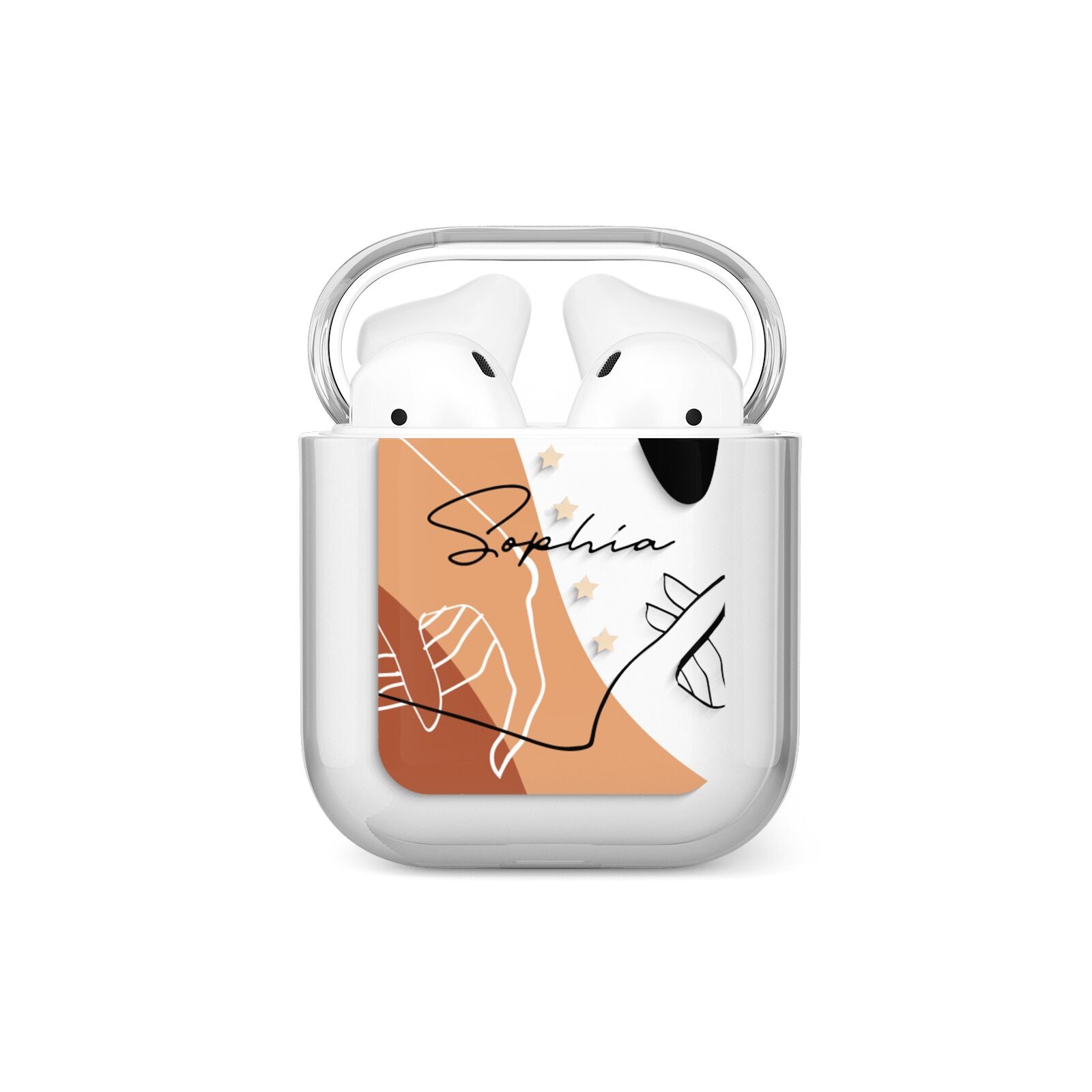 Personalised Abstract Gouache Line Art AirPods Case