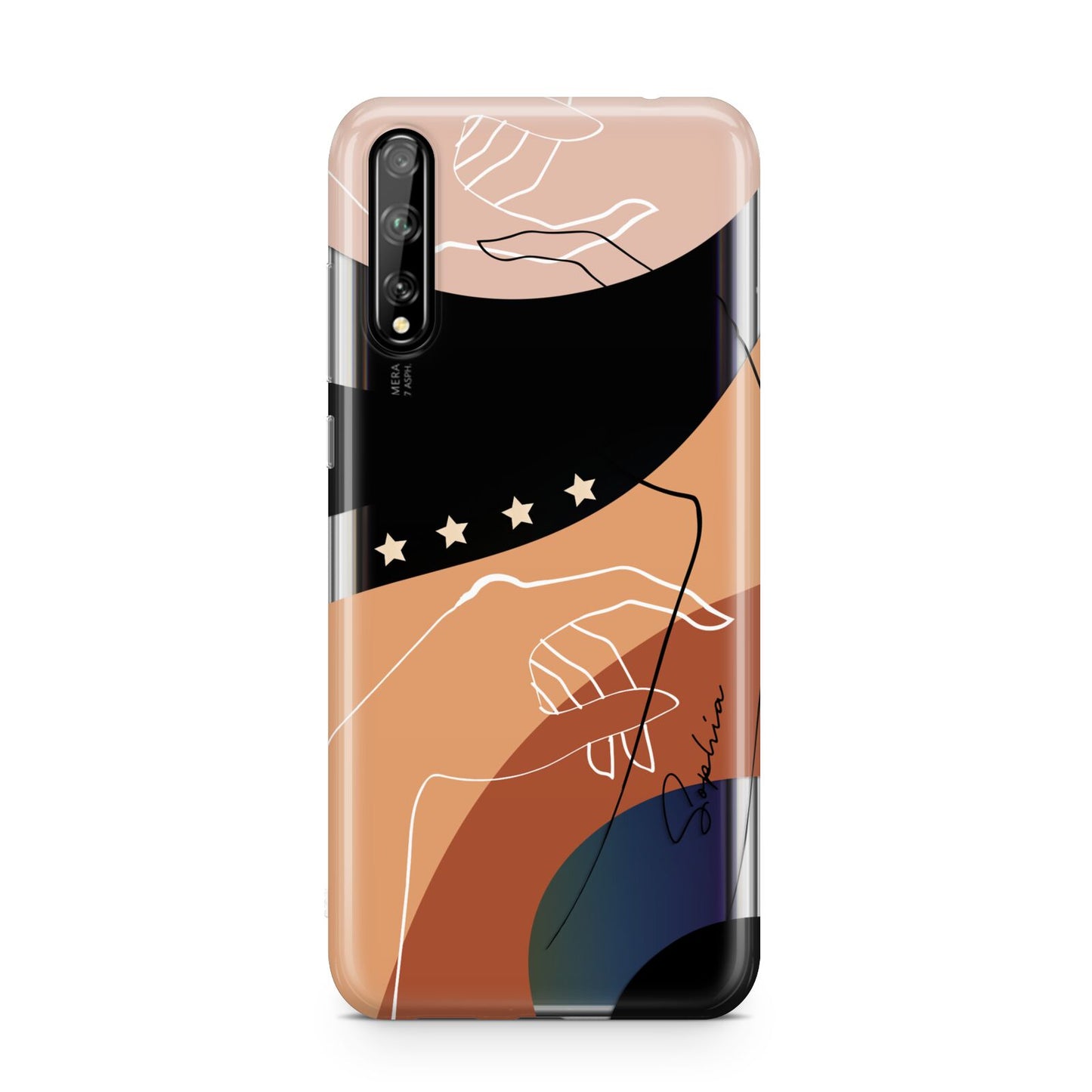 Personalised Abstract Gouache Line Art Huawei Enjoy 10s Phone Case