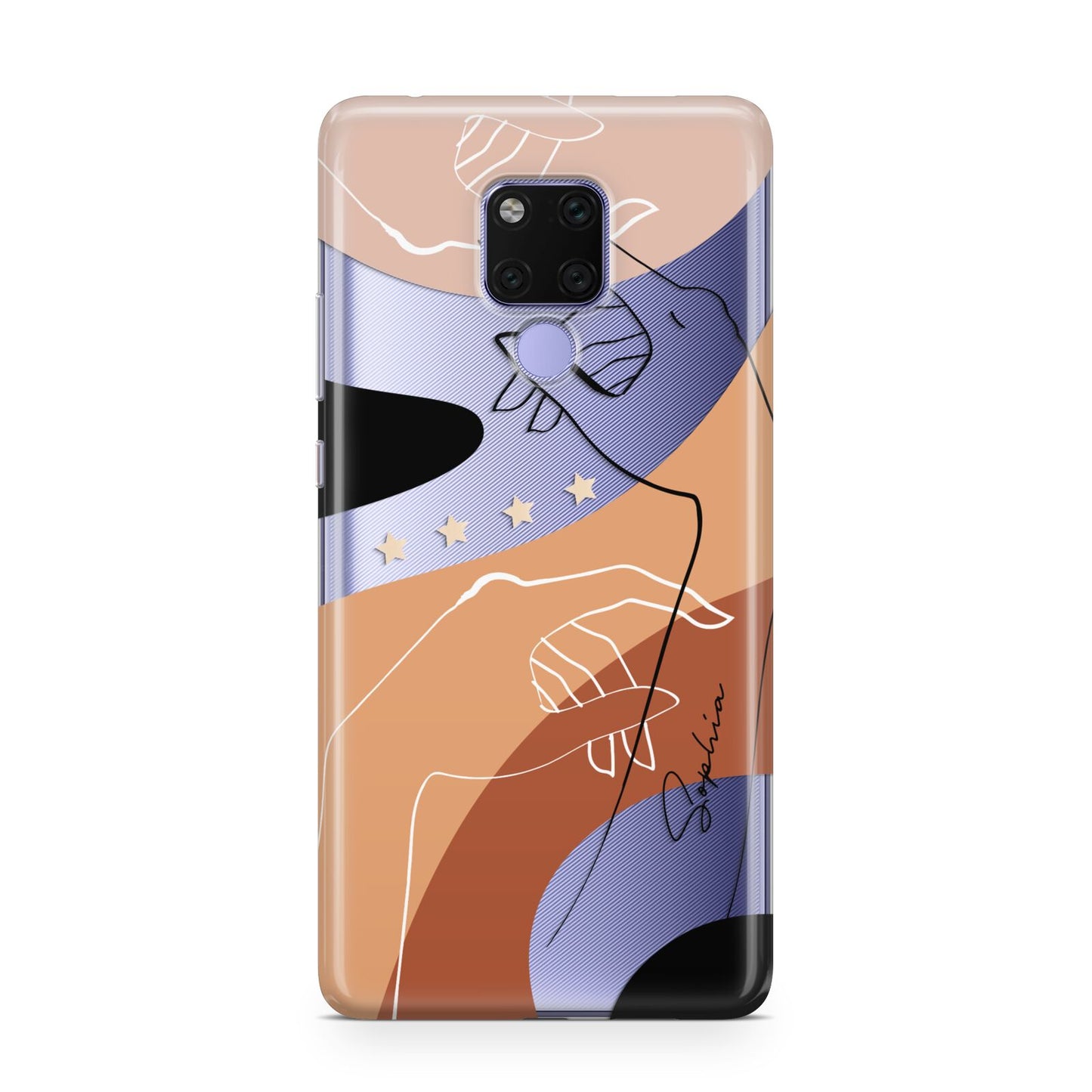 Personalised Abstract Gouache Line Art Huawei Mate 20X Phone Case