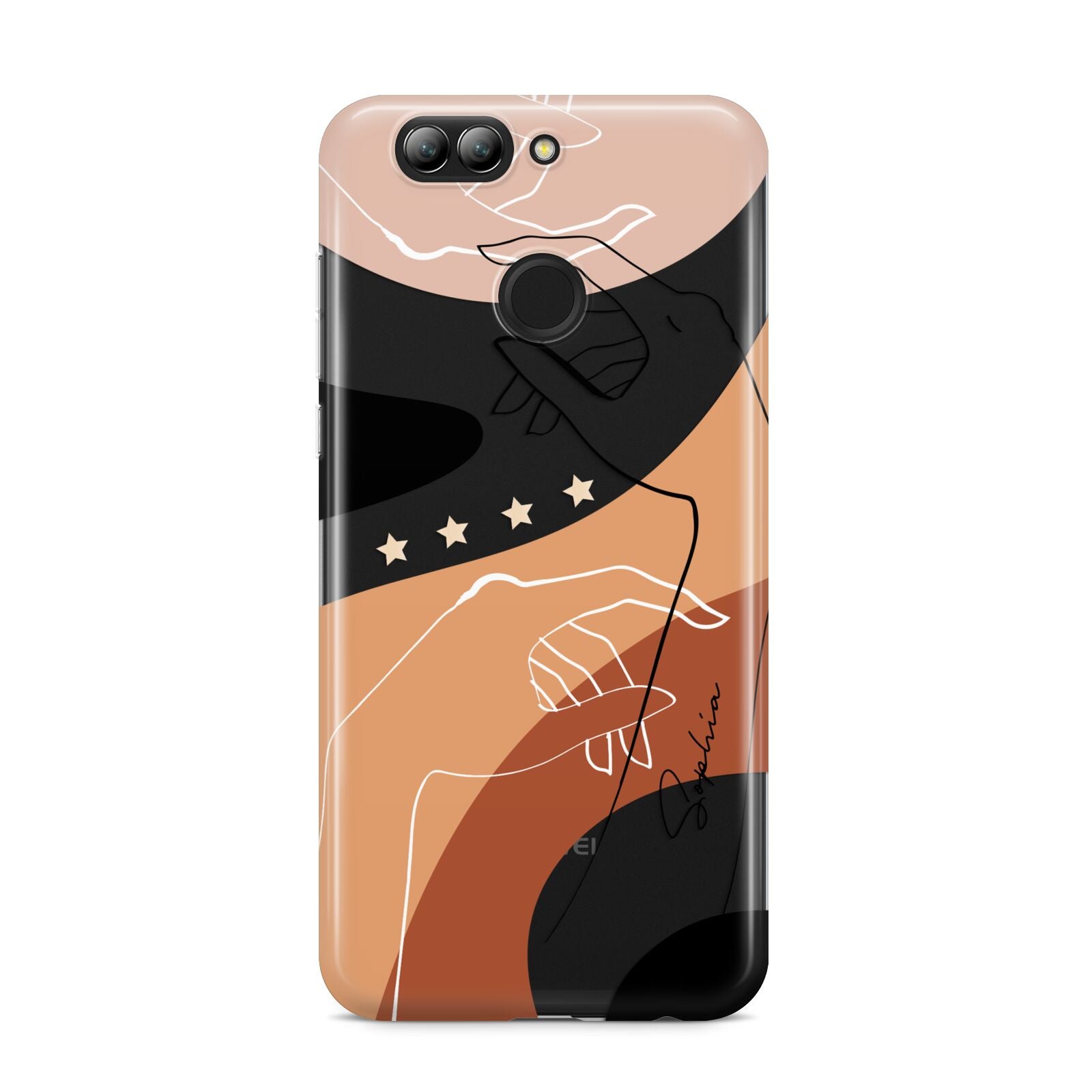 Personalised Abstract Gouache Line Art Huawei Nova 2s Phone Case