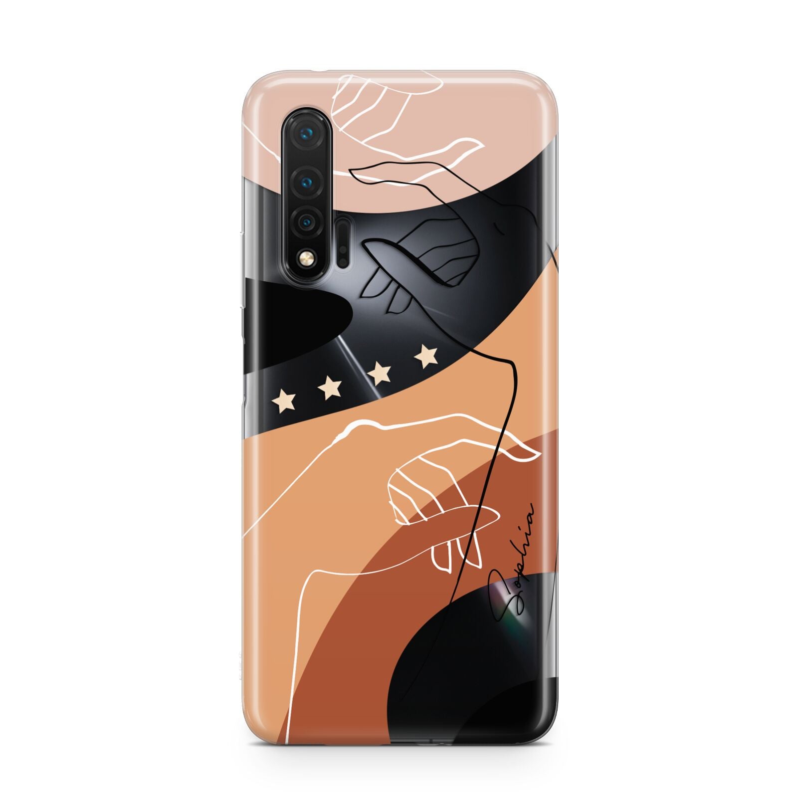 Personalised Abstract Gouache Line Art Huawei Nova 6 Phone Case