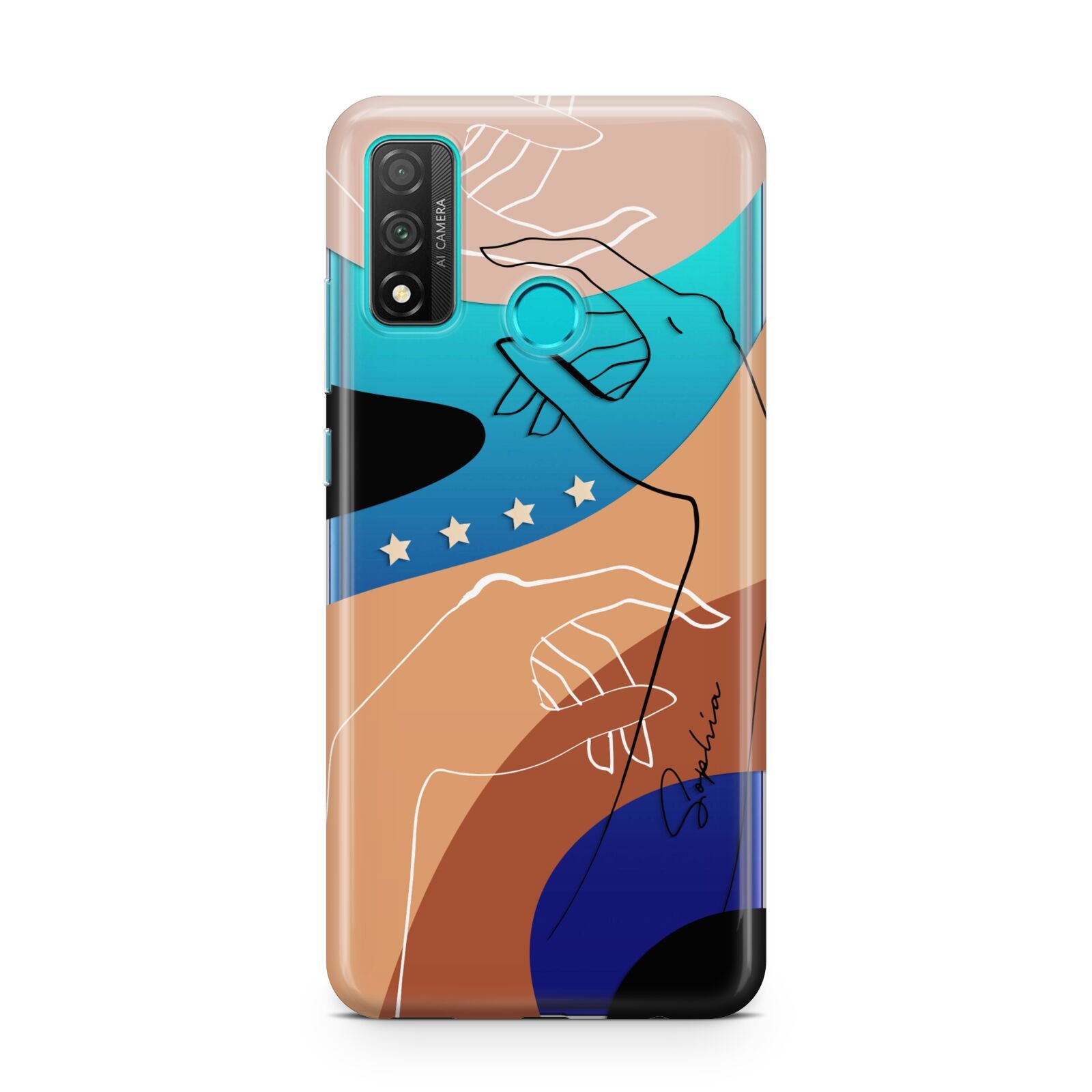 Personalised Abstract Gouache Line Art Huawei P Smart 2020