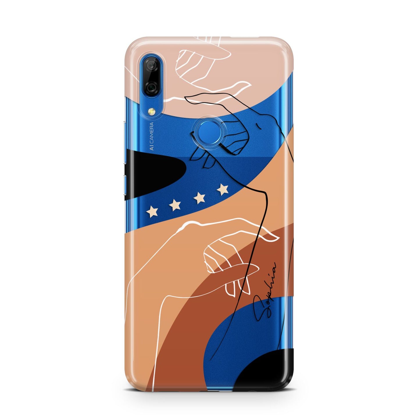 Personalised Abstract Gouache Line Art Huawei P Smart Z