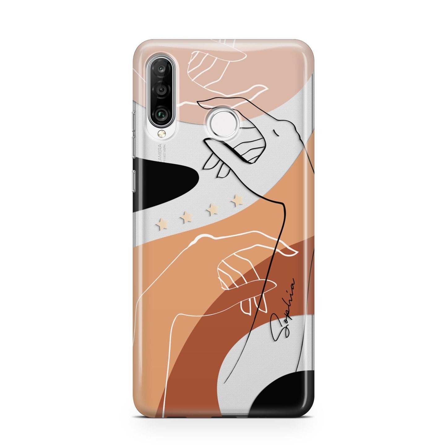 Personalised Abstract Gouache Line Art Huawei P30 Lite Phone Case