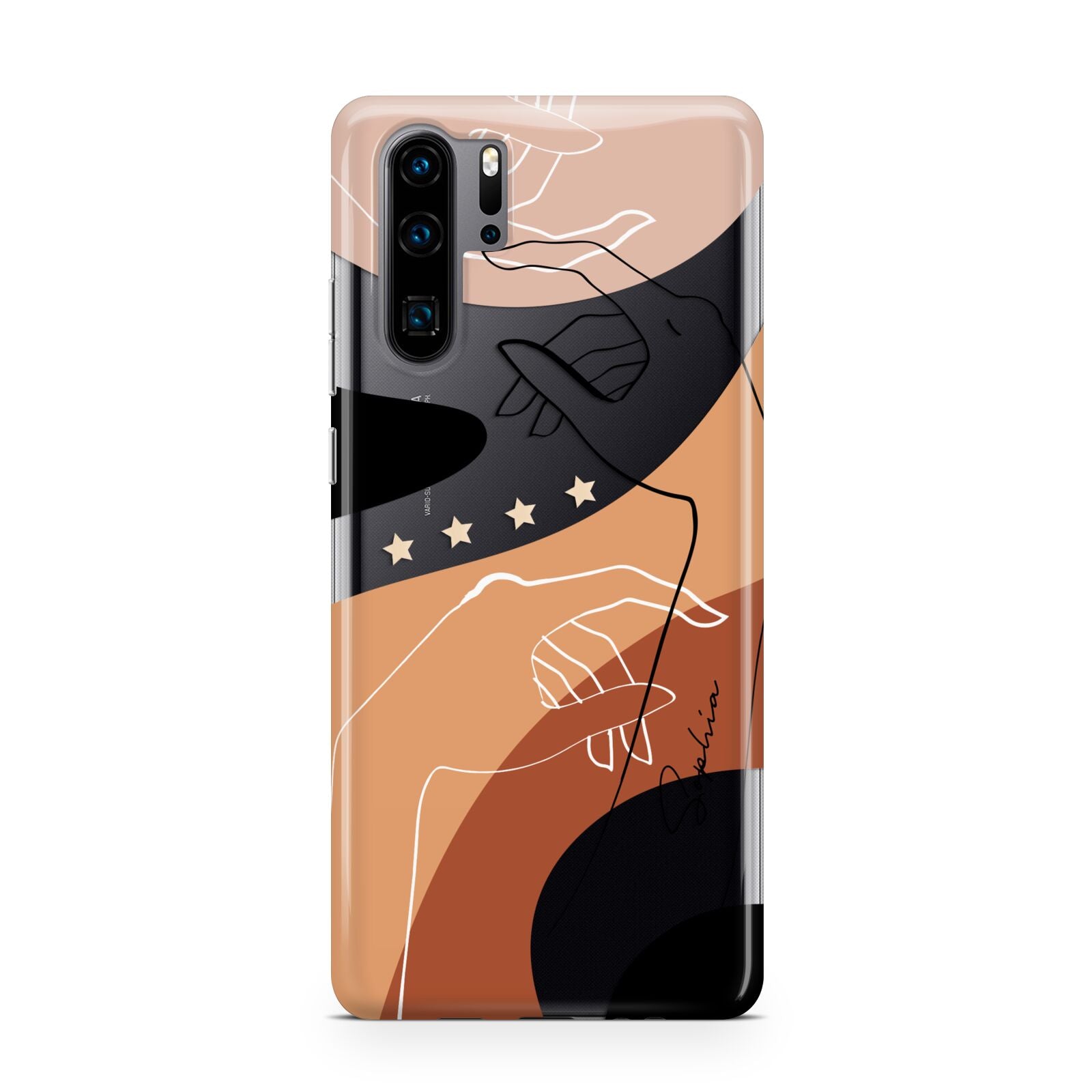 Personalised Abstract Gouache Line Art Huawei P30 Pro Phone Case