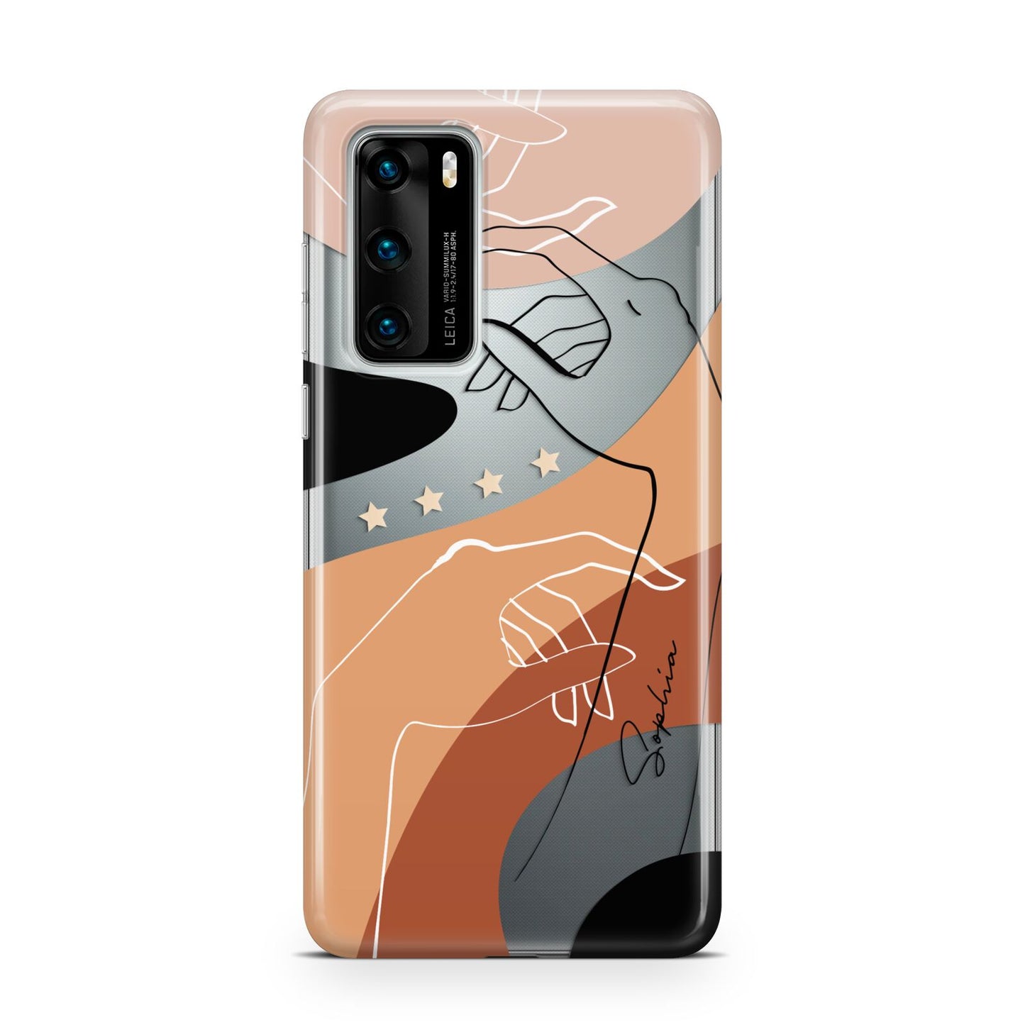 Personalised Abstract Gouache Line Art Huawei P40 Phone Case