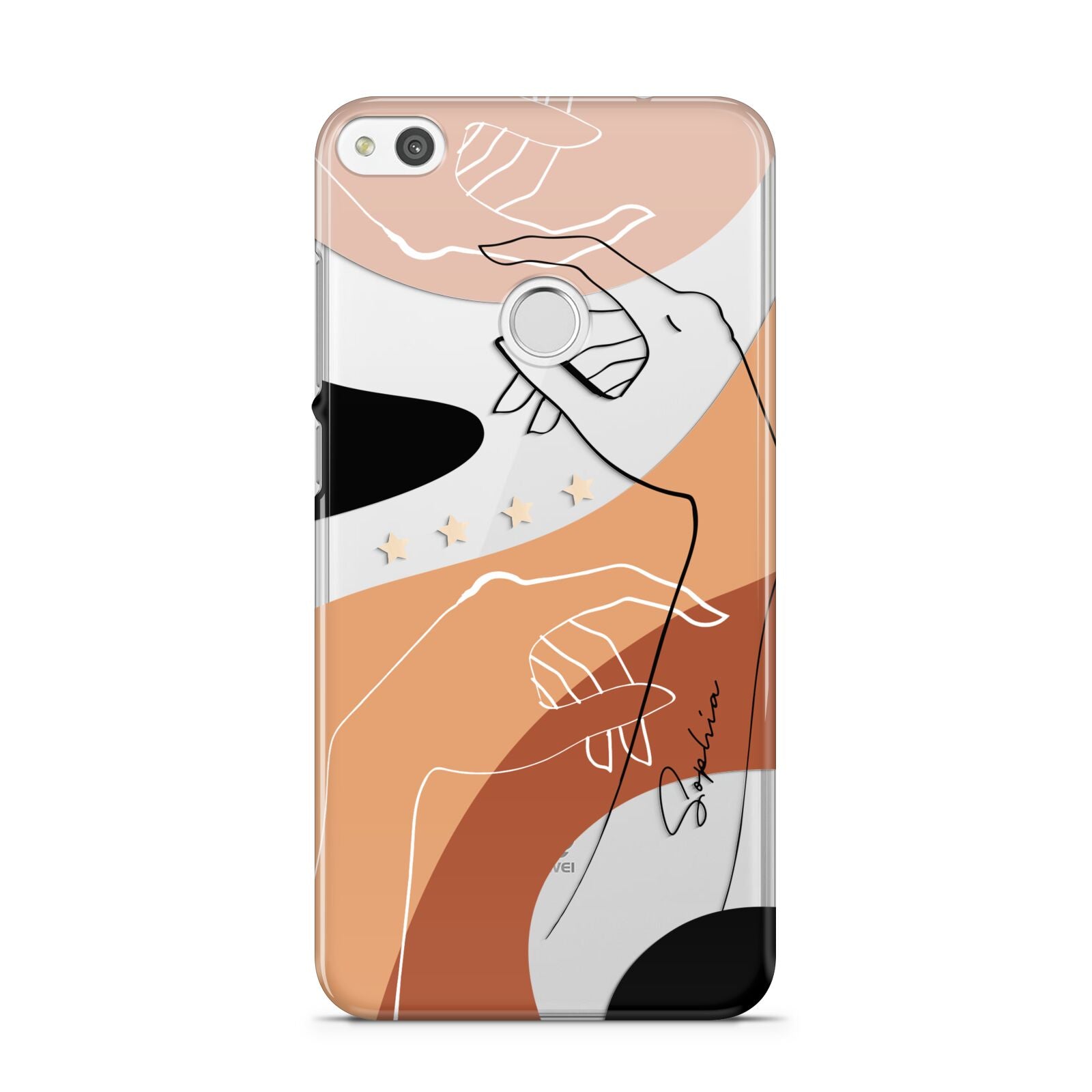 Personalised Abstract Gouache Line Art Huawei P8 Lite Case