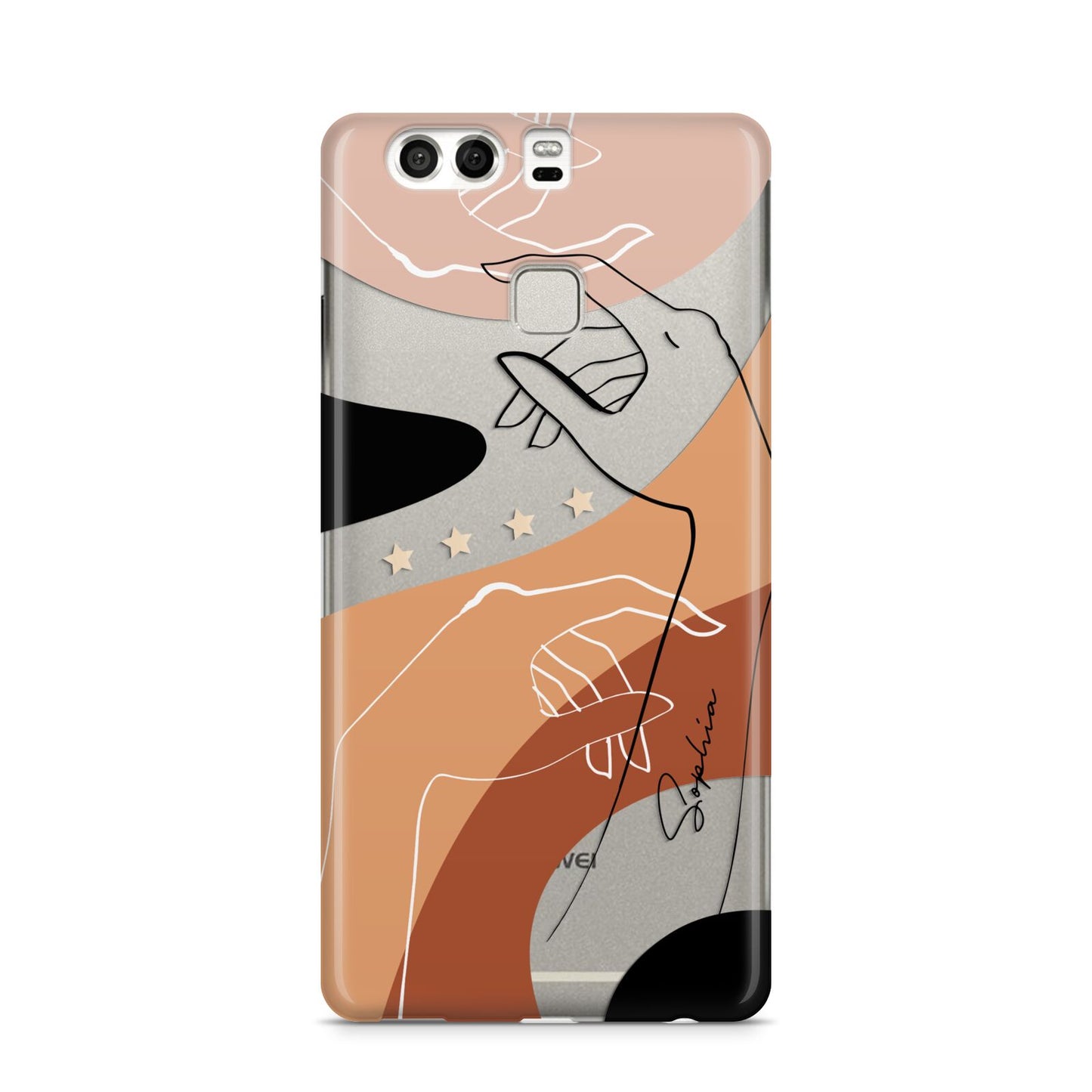 Personalised Abstract Gouache Line Art Huawei P9 Case