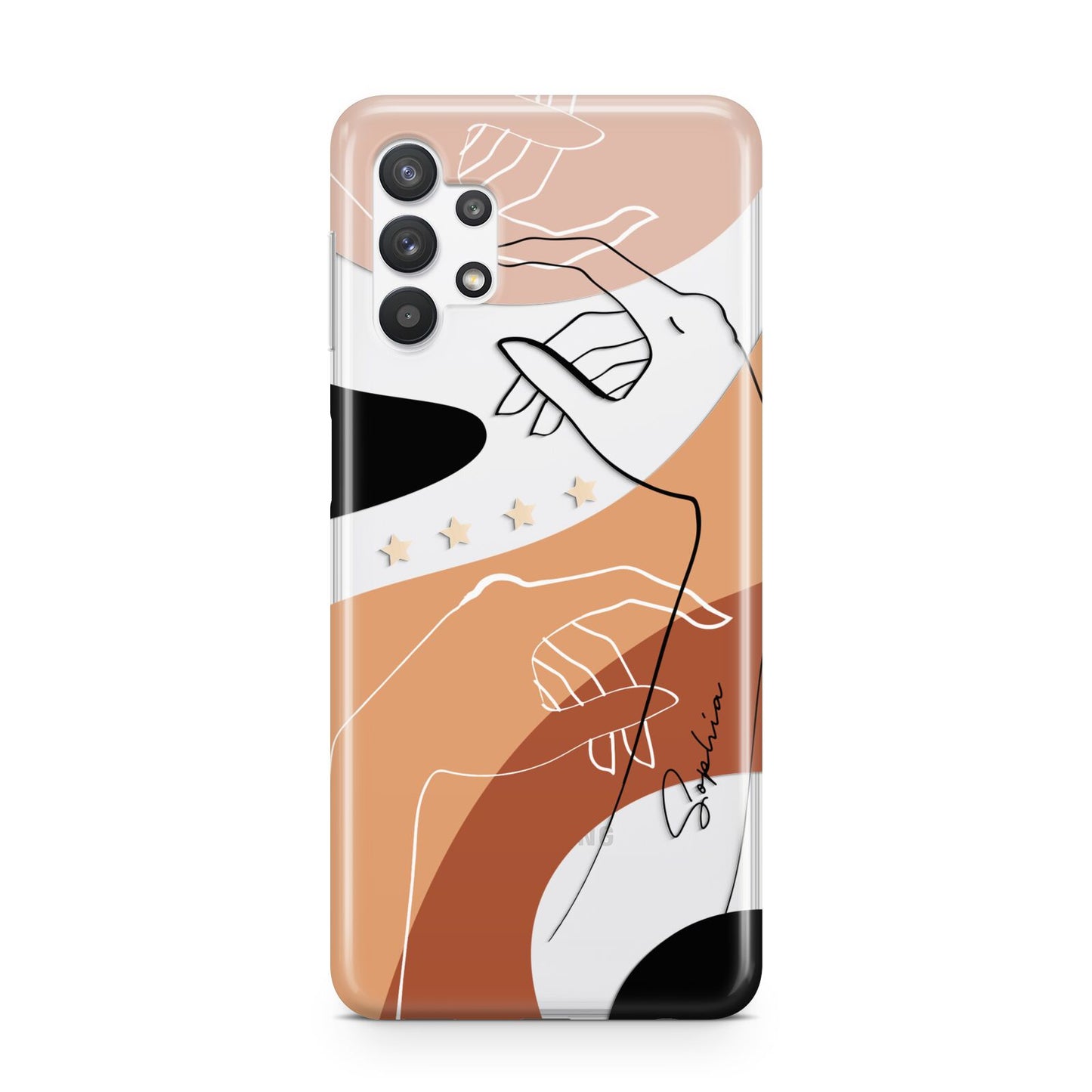 Personalised Abstract Gouache Line Art Samsung A32 5G Case