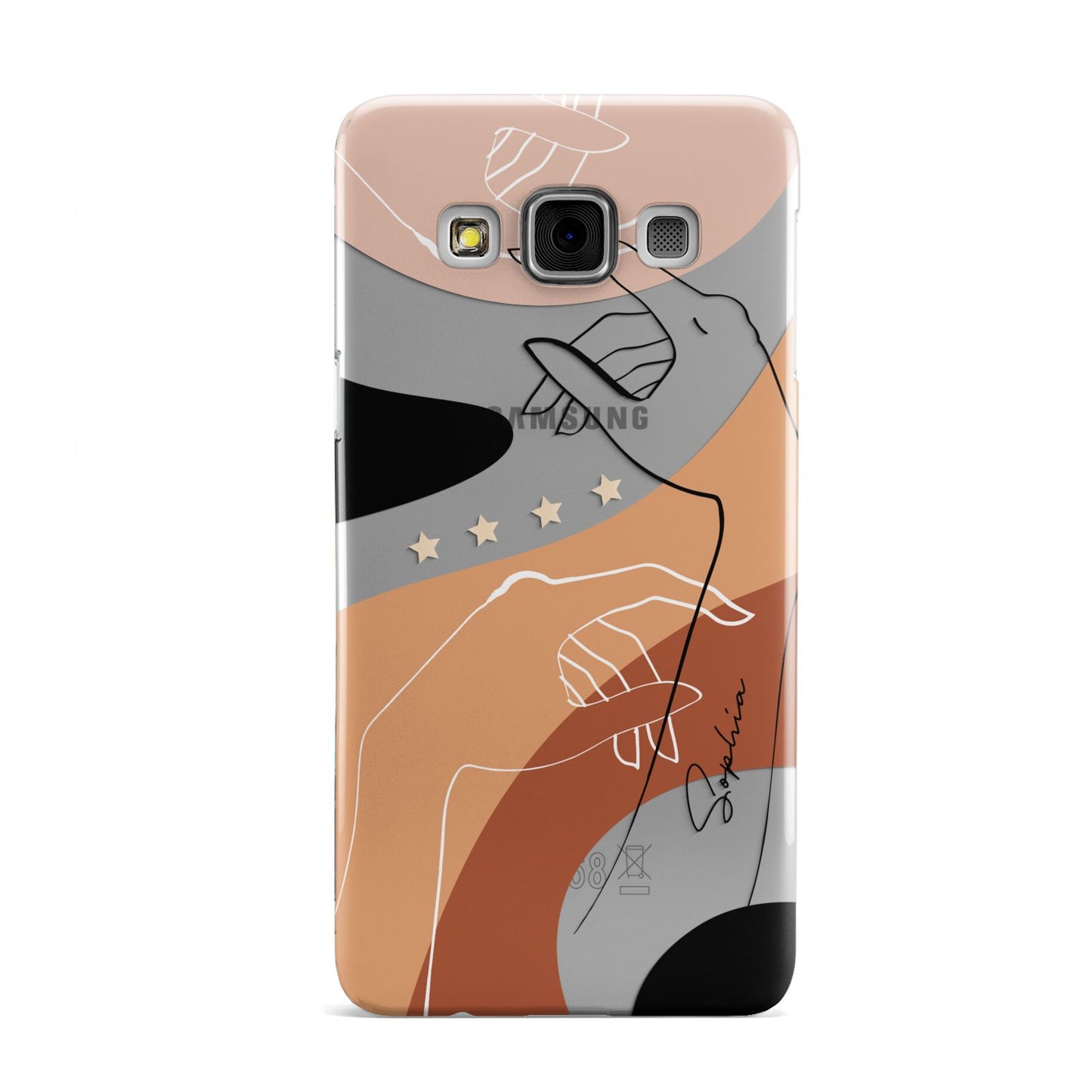Personalised Abstract Gouache Line Art Samsung Galaxy A3 Case