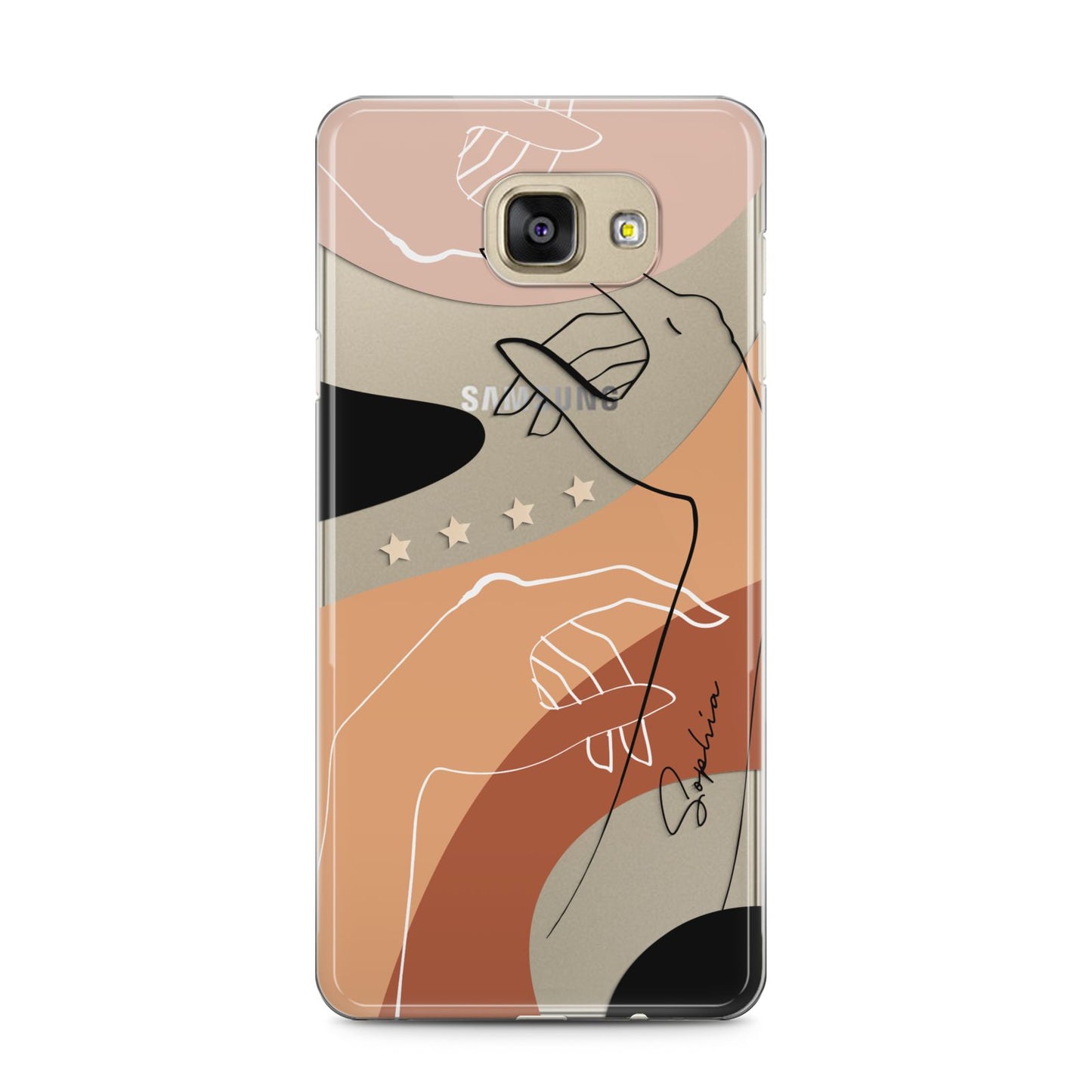 Personalised Abstract Gouache Line Art Samsung Galaxy A5 2016 Case on gold phone