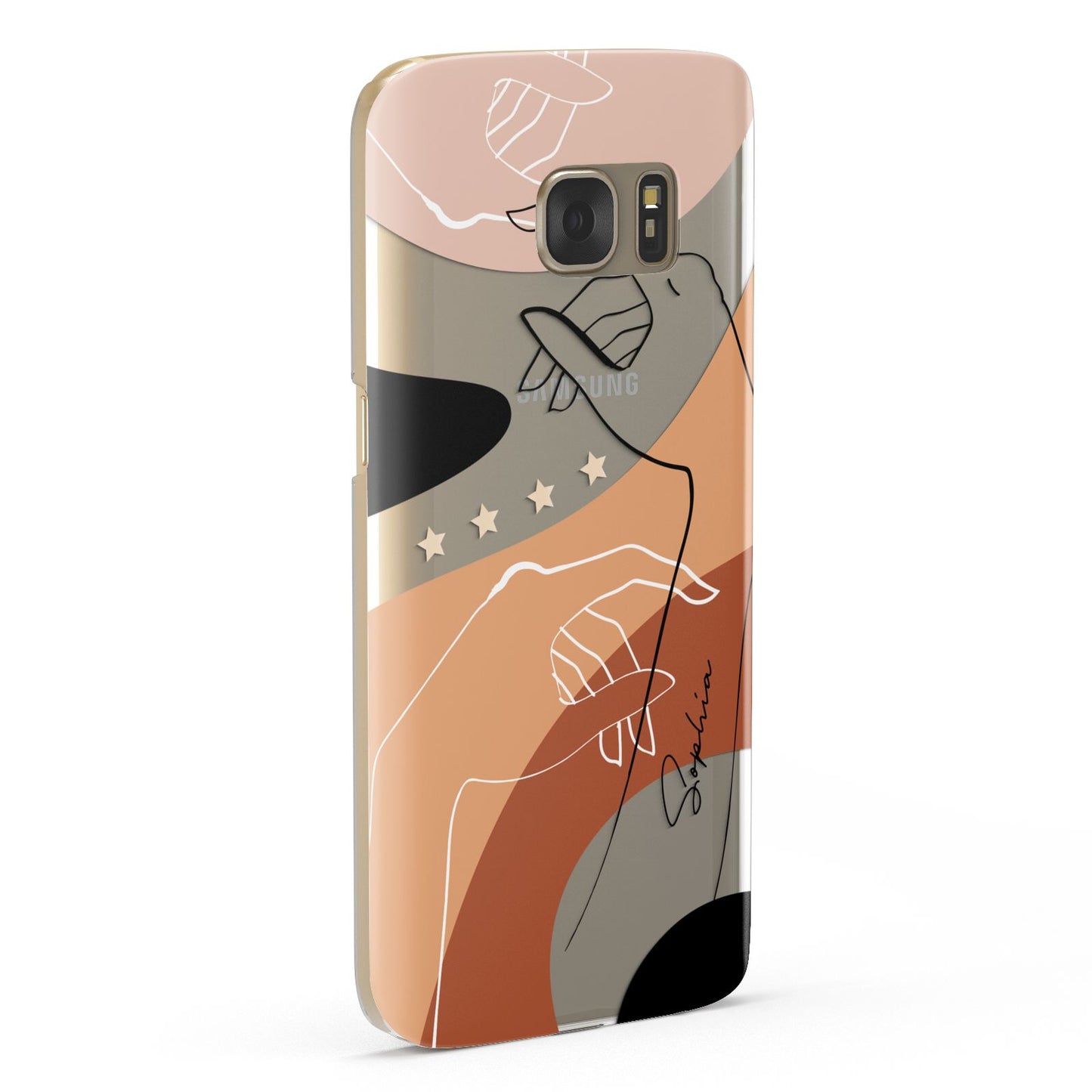 Personalised Abstract Gouache Line Art Samsung Galaxy Case Fourty Five Degrees
