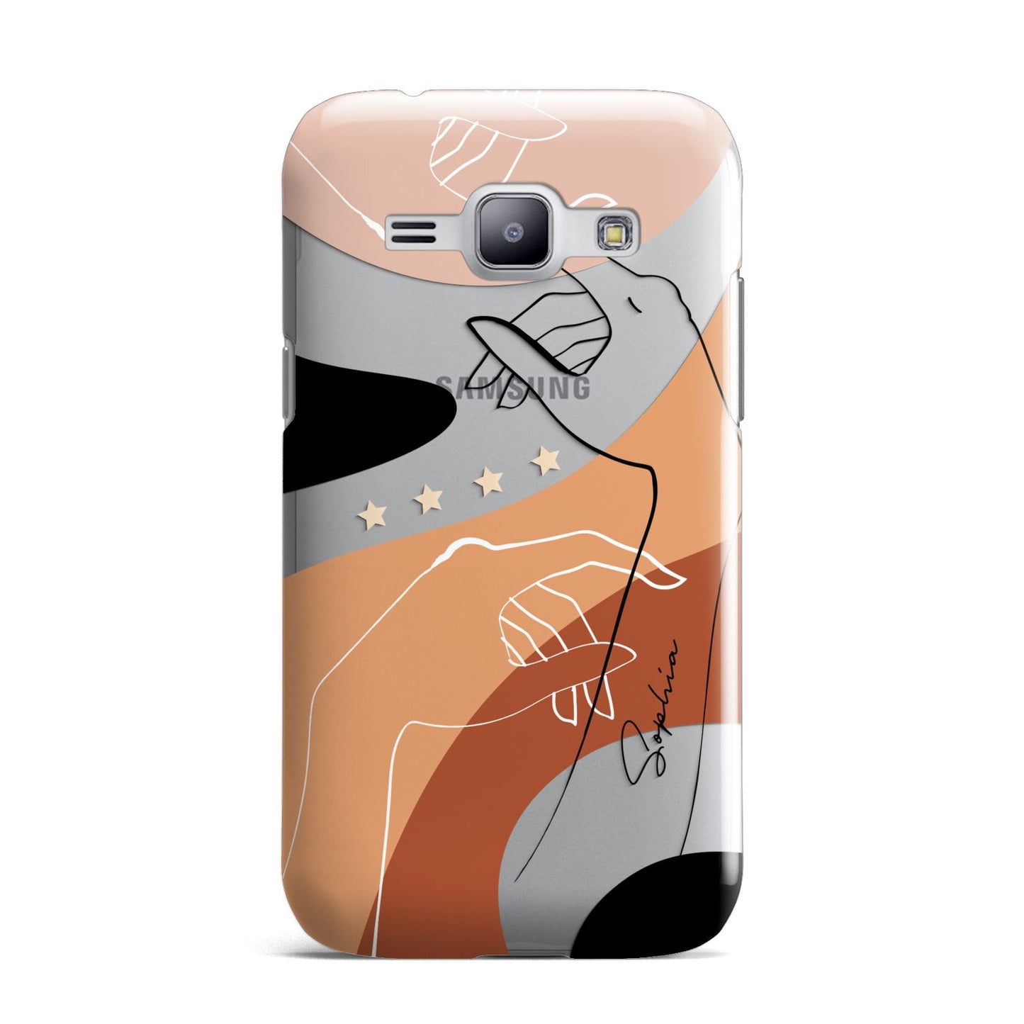 Personalised Abstract Gouache Line Art Samsung Galaxy J1 2015 Case