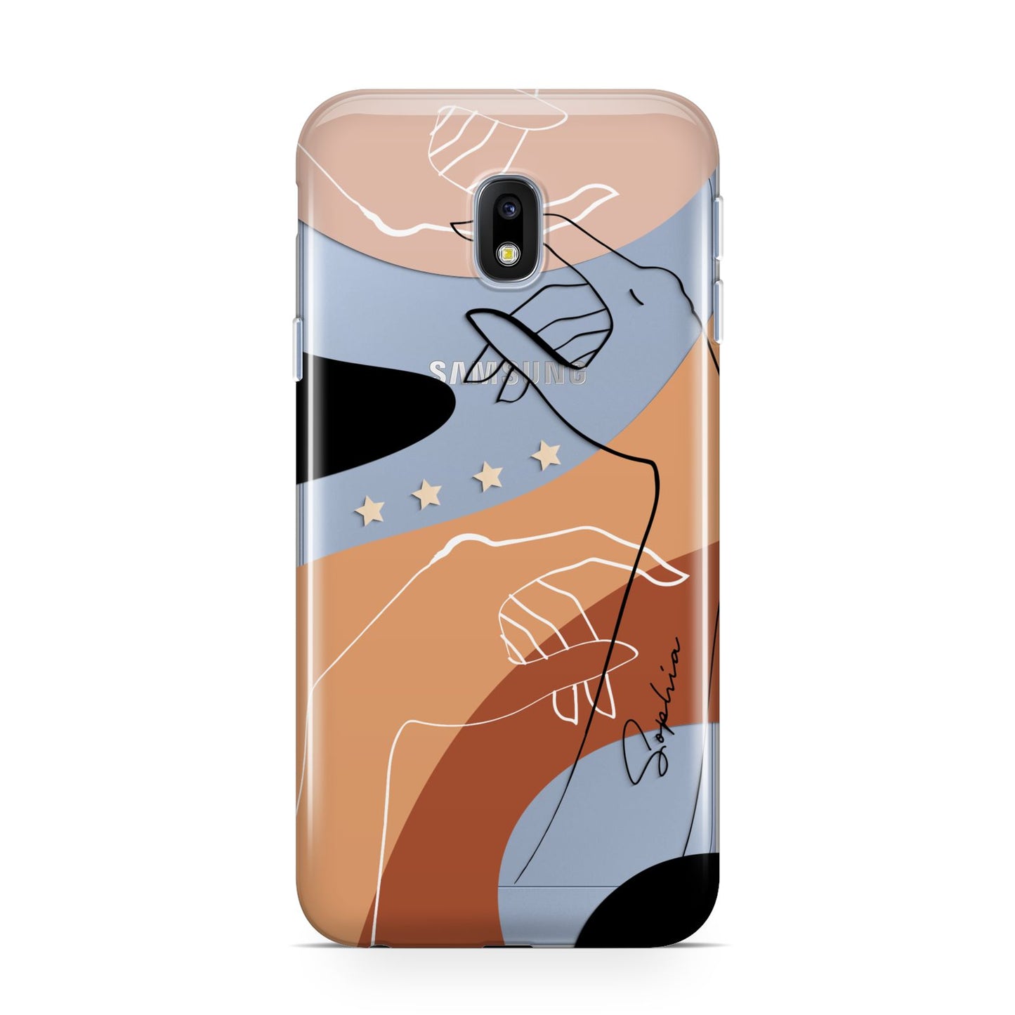 Personalised Abstract Gouache Line Art Samsung Galaxy J3 2017 Case