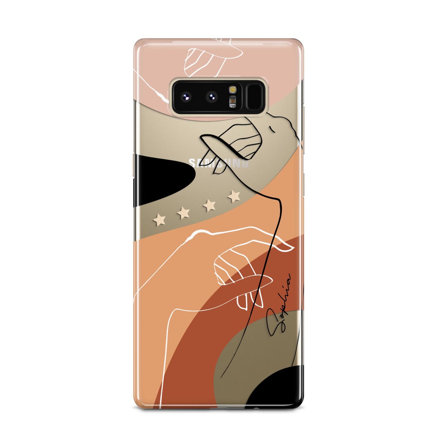 Personalised Abstract Gouache Line Art Samsung Galaxy Note 8 Case