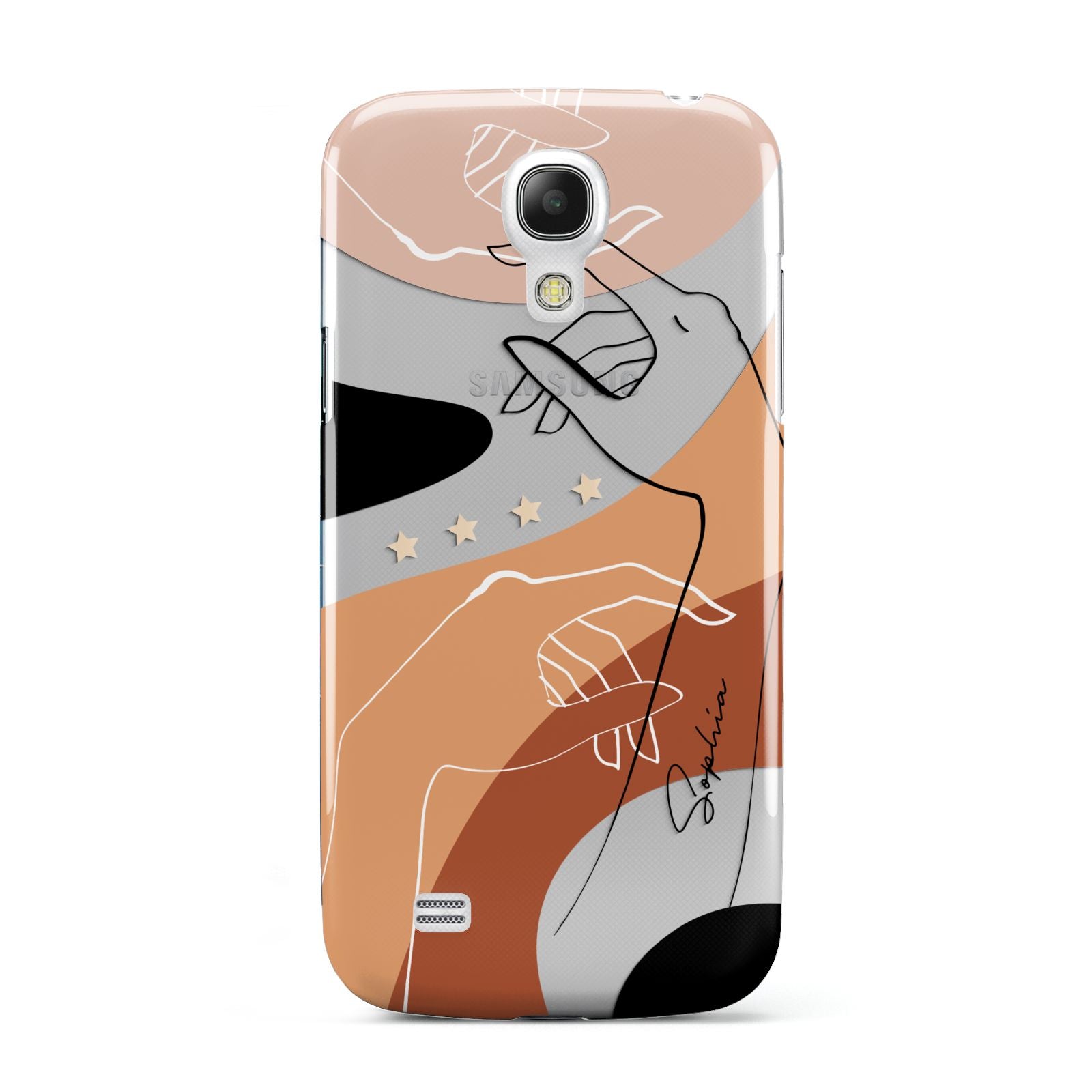 Personalised Abstract Gouache Line Art Samsung Galaxy S4 Mini Case
