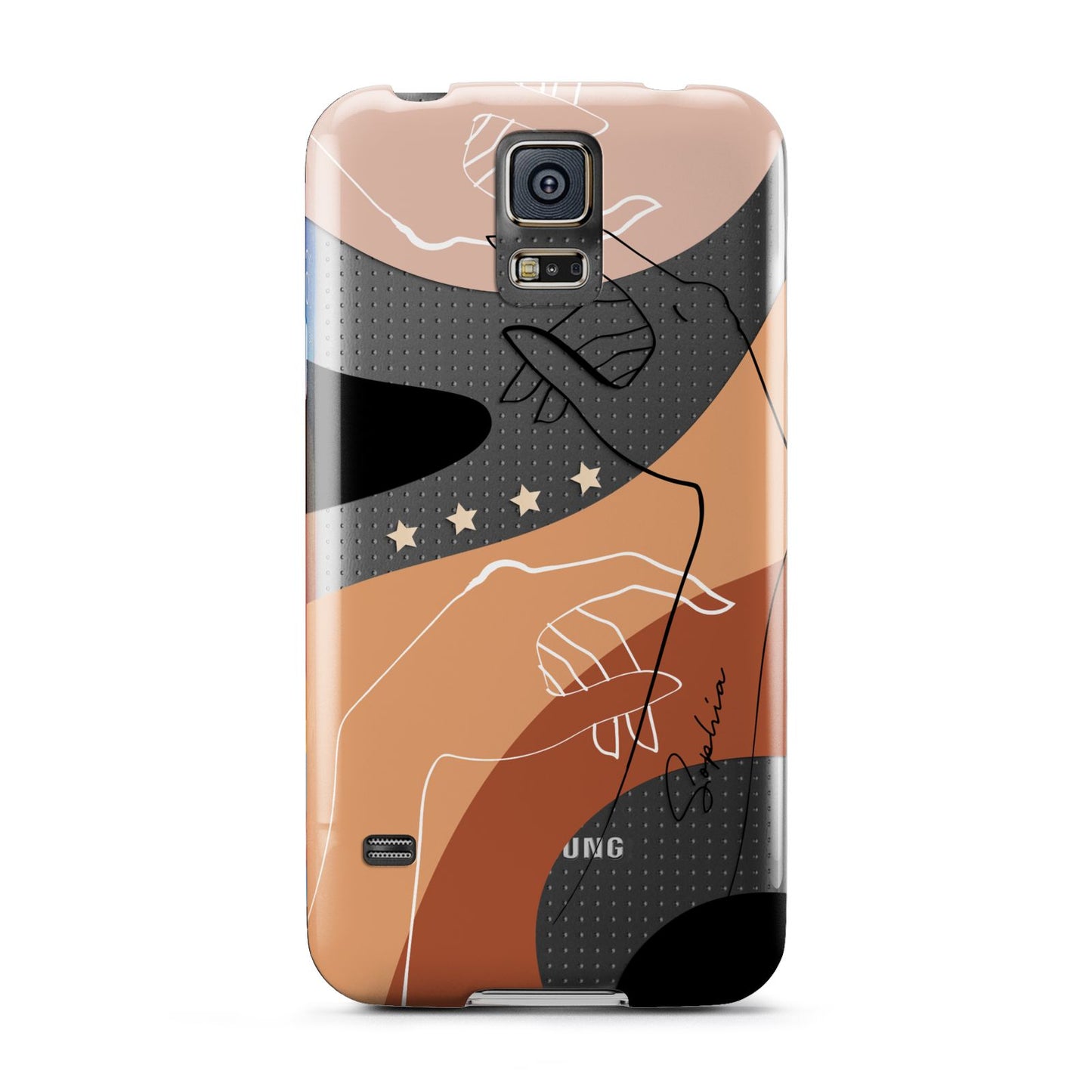 Personalised Abstract Gouache Line Art Samsung Galaxy S5 Case