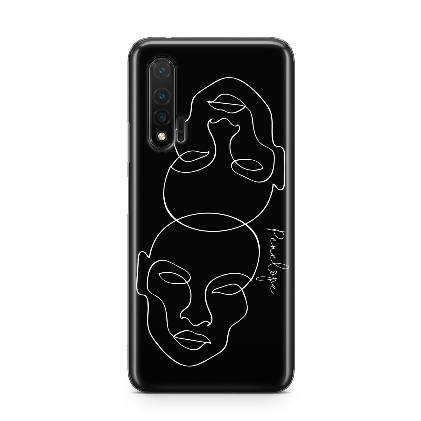 Personalised Abstract Line Art Huawei Nova 6 Phone Case