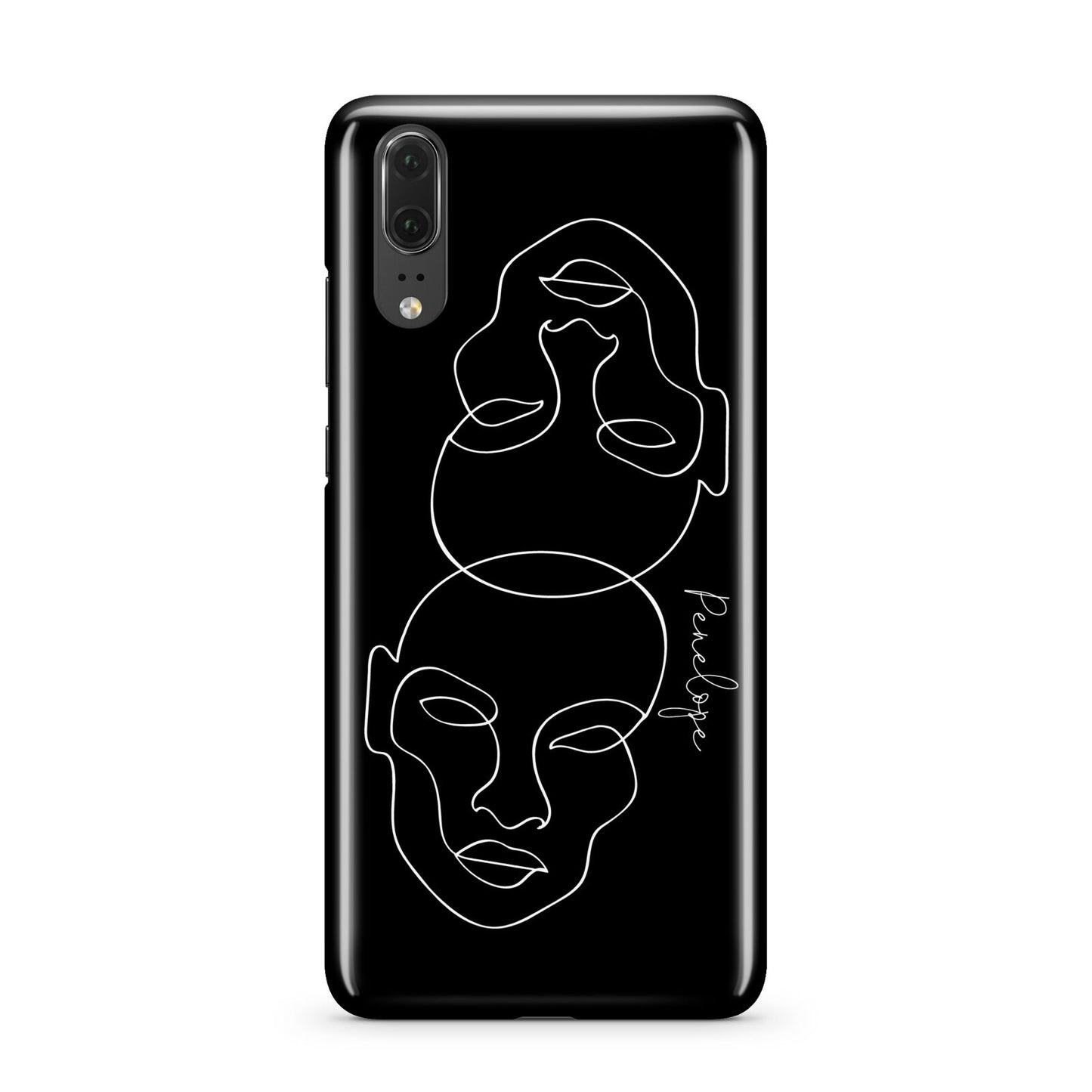 Personalised Abstract Line Art Huawei P20 Phone Case