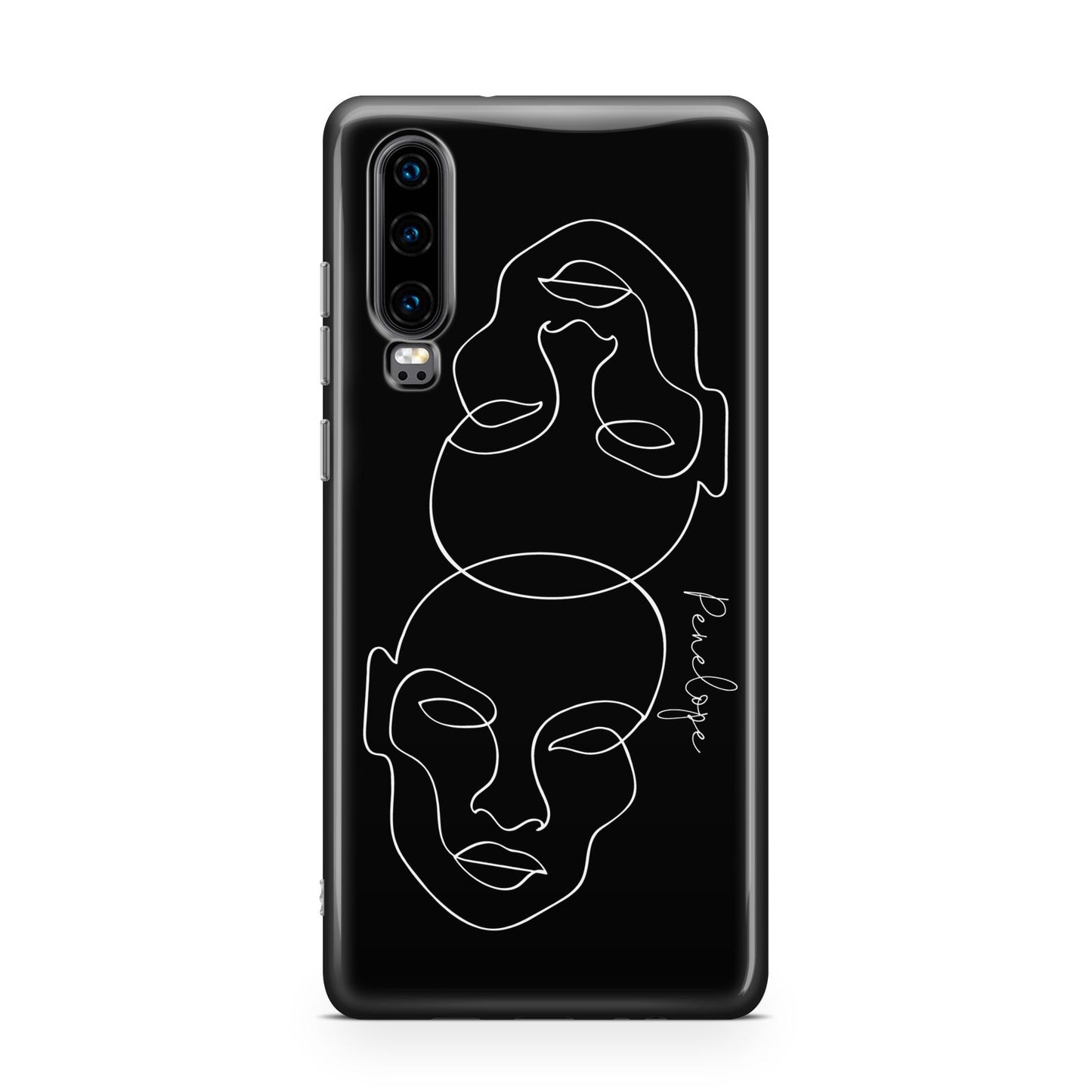 Personalised Abstract Line Art Huawei P30 Phone Case