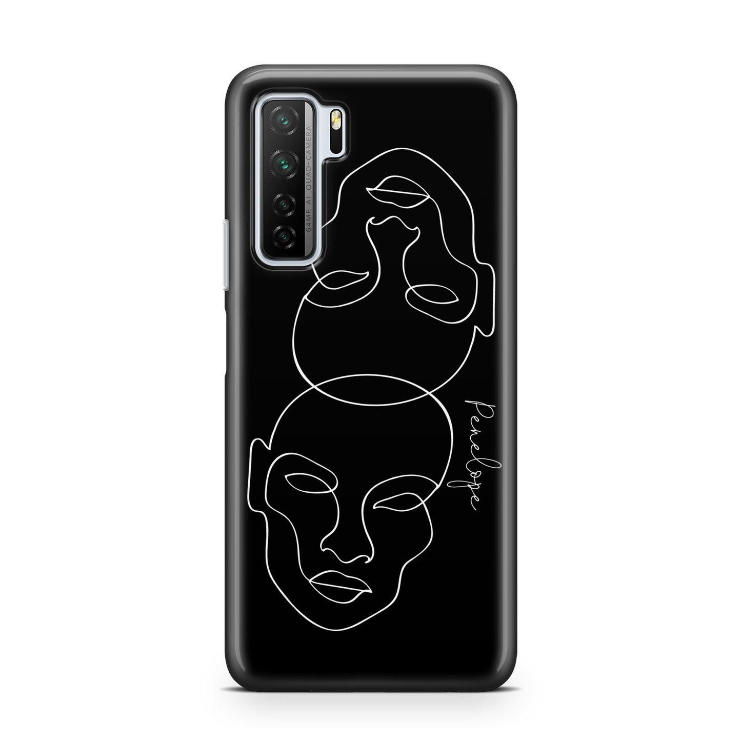 Personalised Abstract Line Art Huawei P40 Lite 5G Phone Case