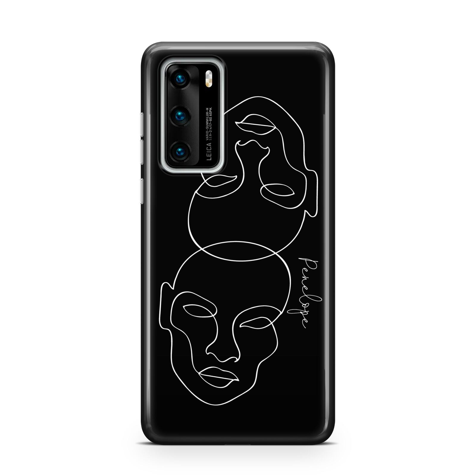 Personalised Abstract Line Art Huawei P40 Phone Case