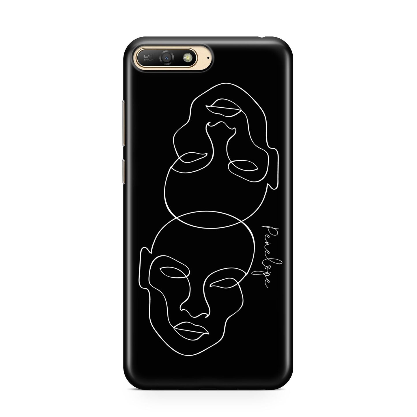 Personalised Abstract Line Art Huawei Y6 2018