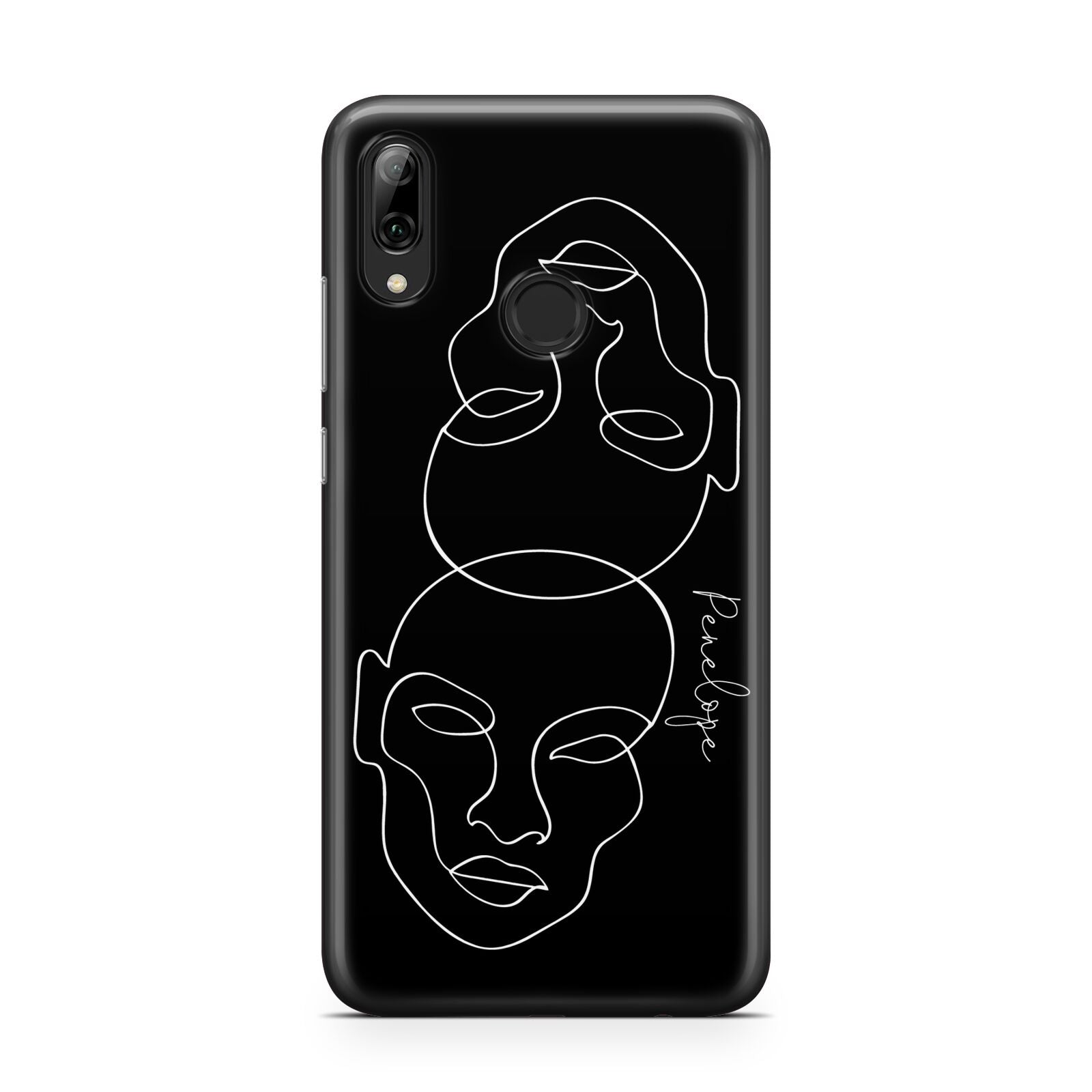 Personalised Abstract Line Art Huawei Y7 2019