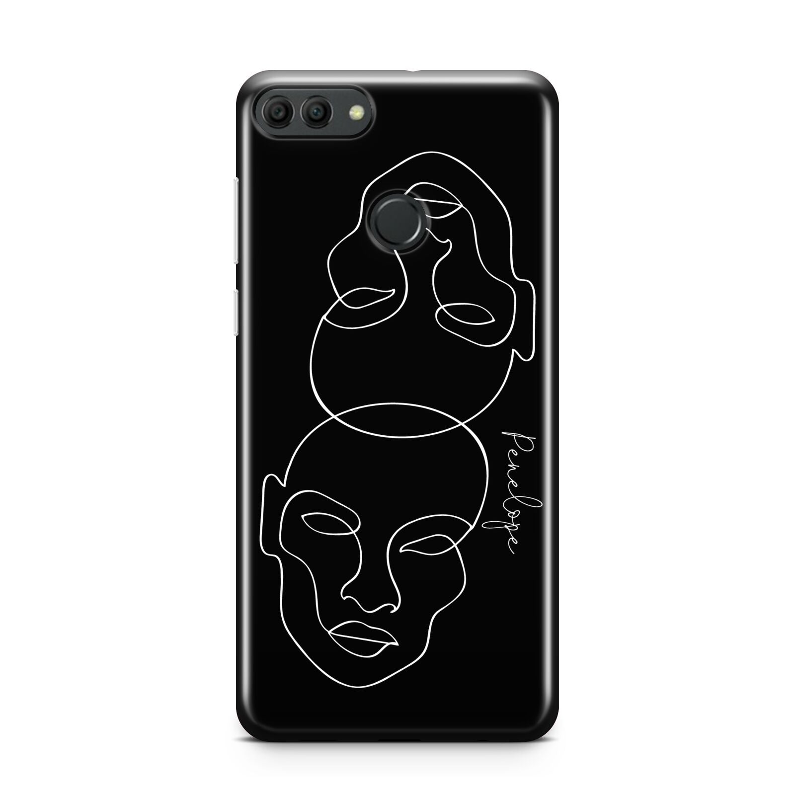 Personalised Abstract Line Art Huawei Y9 2018