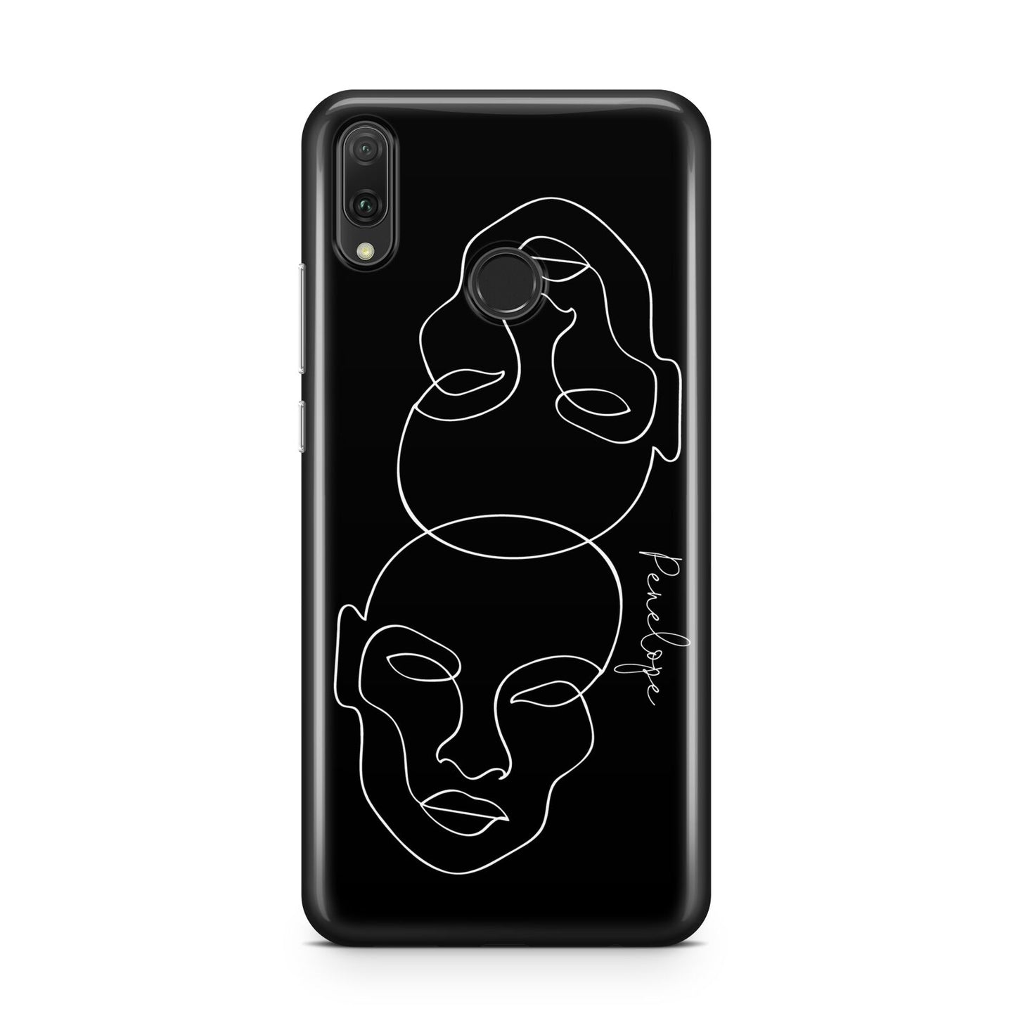 Personalised Abstract Line Art Huawei Y9 2019