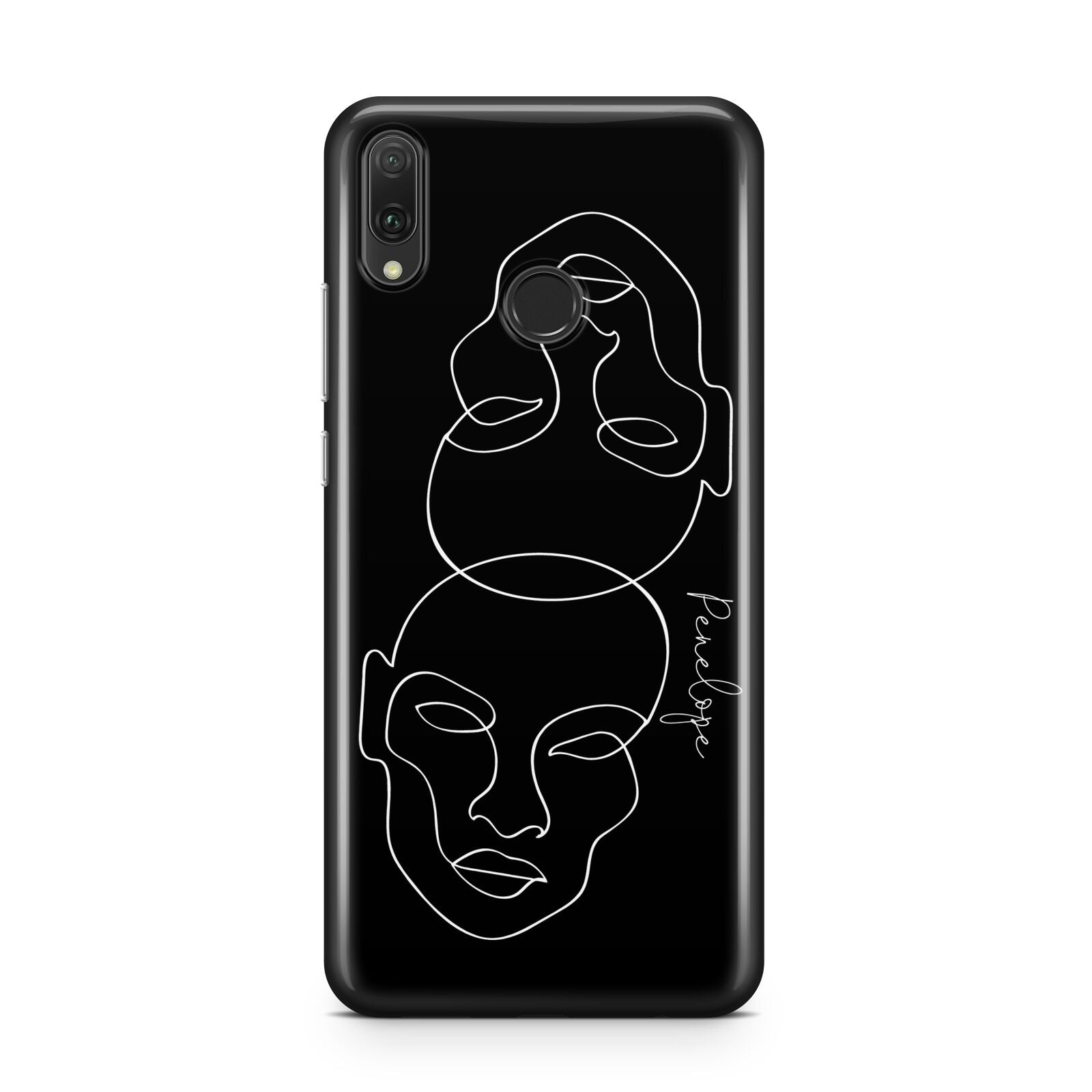 Personalised Abstract Line Art Huawei Y9 2019