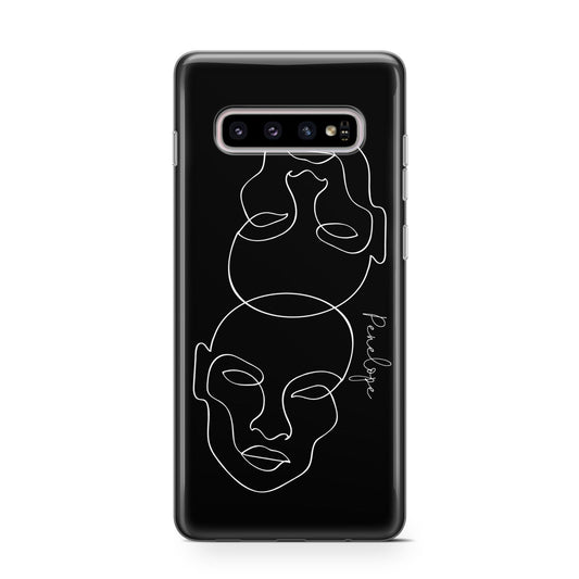 Personalised Abstract Line Art Protective Samsung Galaxy Case