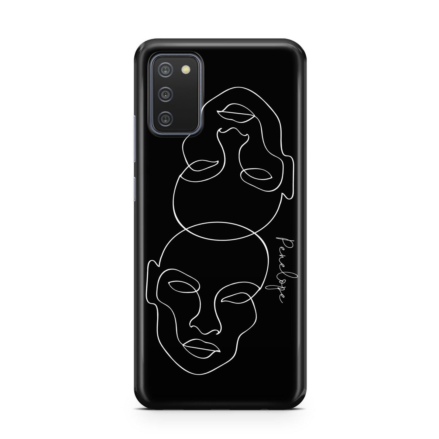 Personalised Abstract Line Art Samsung A02s Case