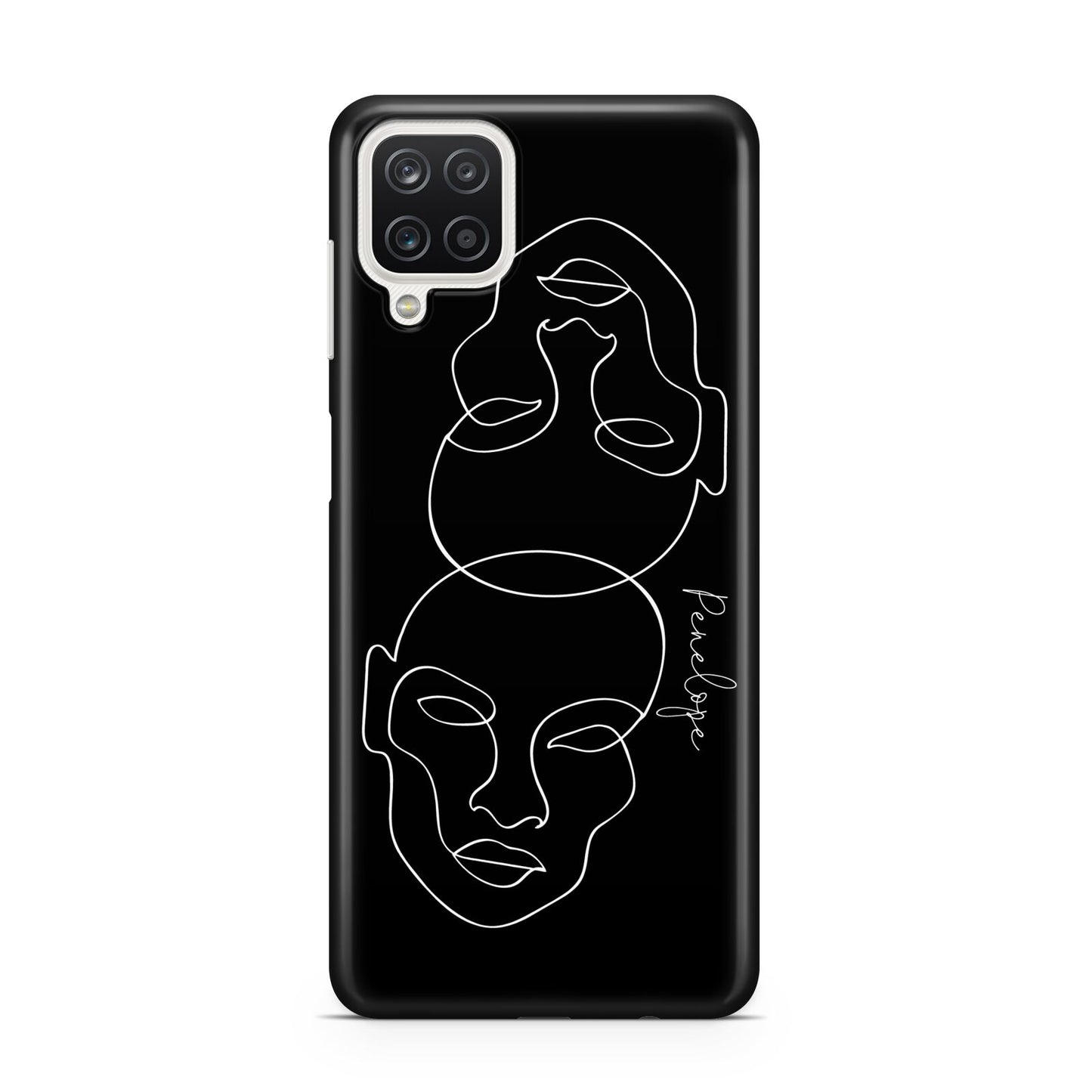 Personalised Abstract Line Art Samsung A12 Case