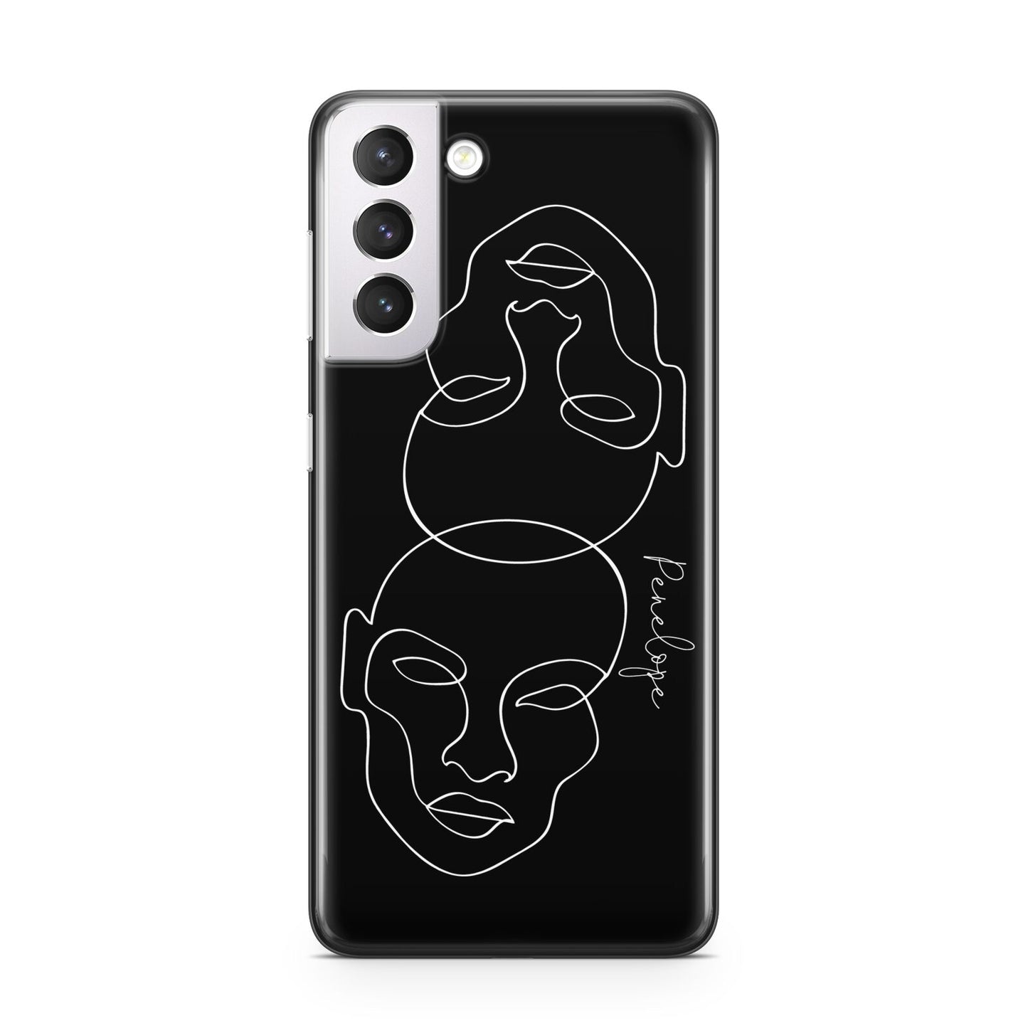 Personalised Abstract Line Art Samsung S21 Case