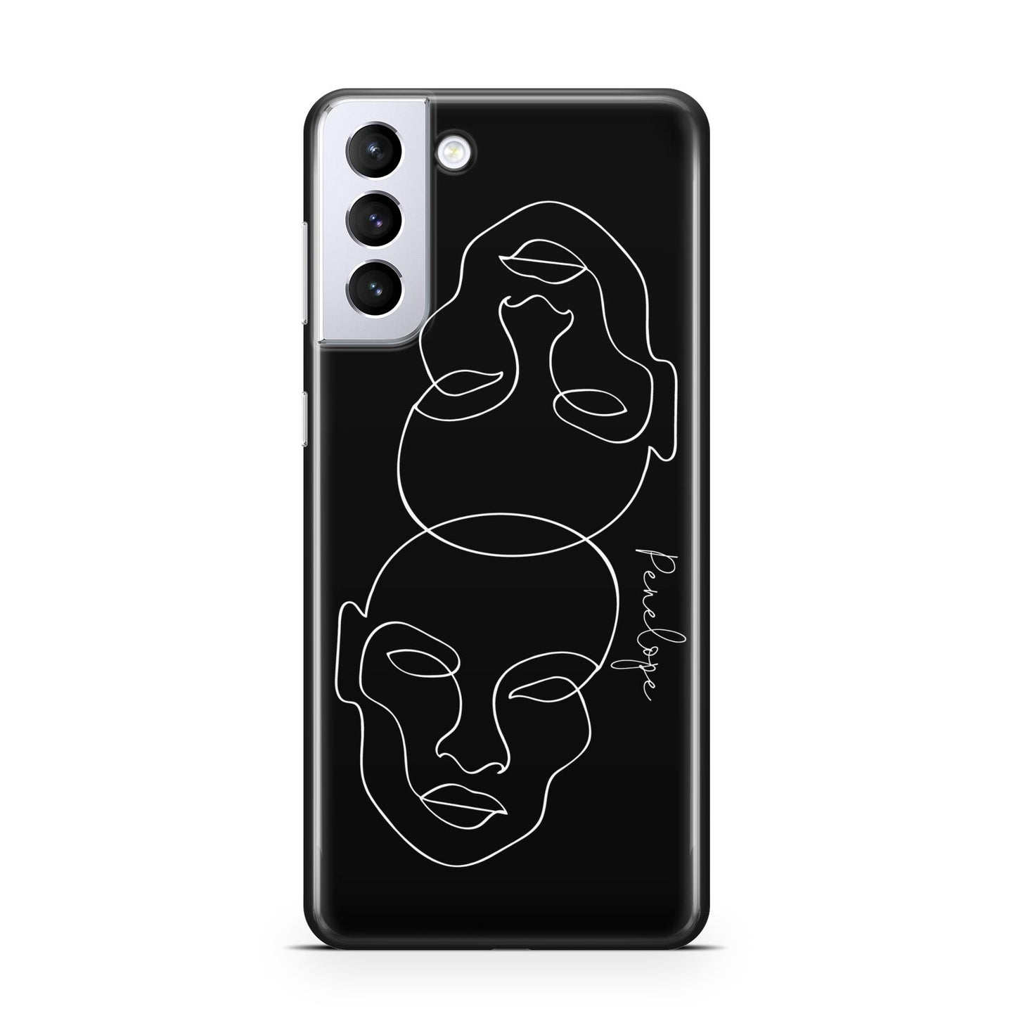 Personalised Abstract Line Art Samsung S21 Plus Case