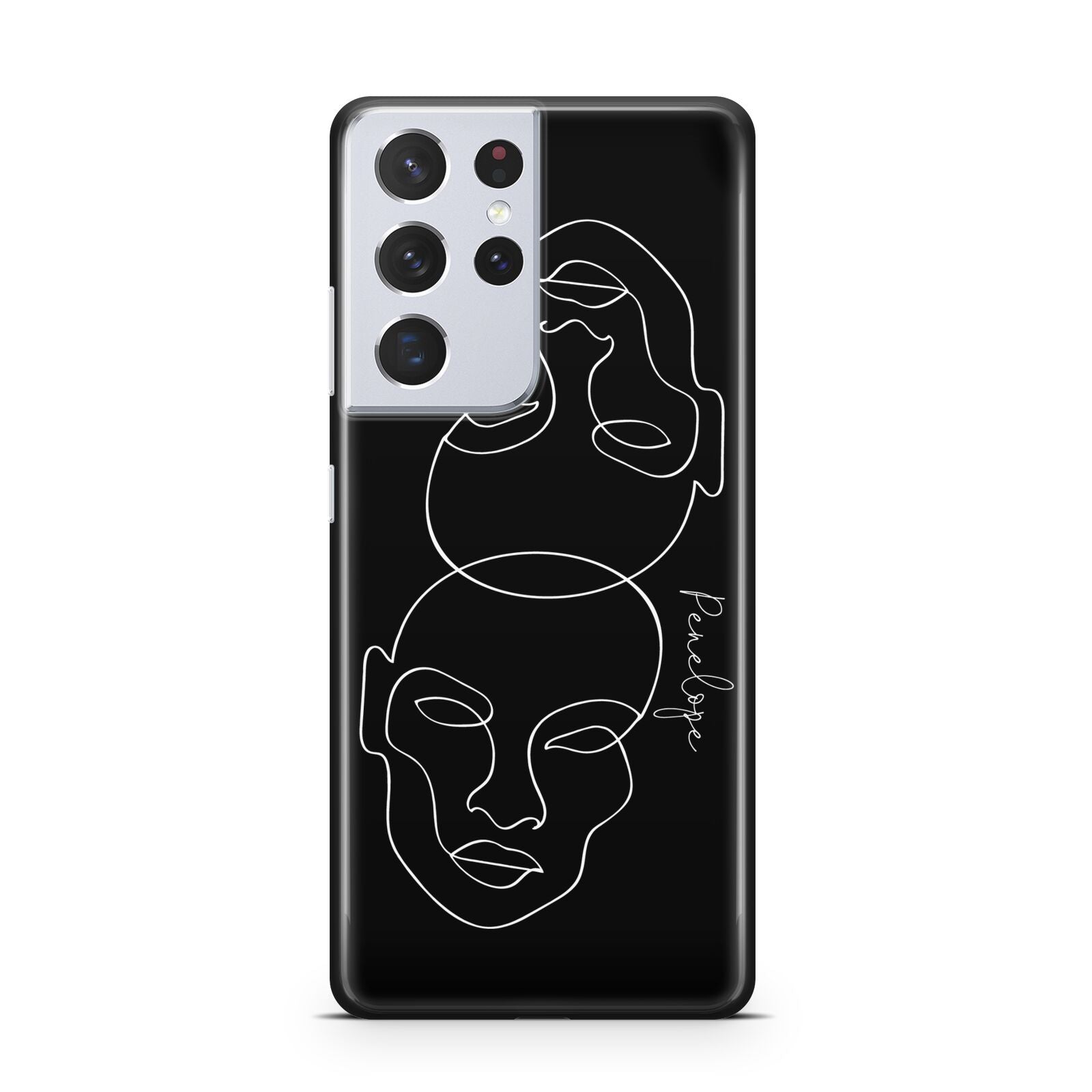 Personalised Abstract Line Art Samsung S21 Ultra Case