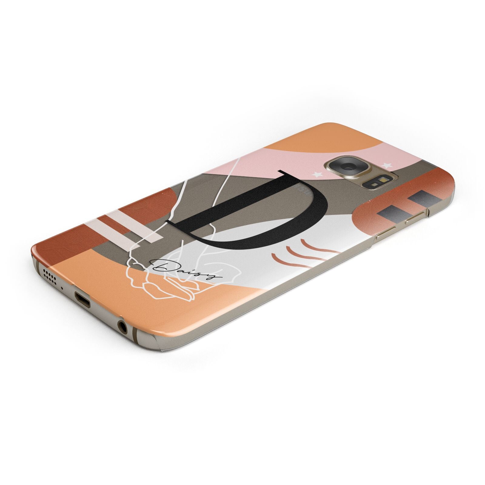 Personalised Abstract Protective Samsung Galaxy Case Angled Image