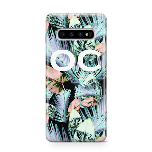 Personalised Abstract Tropical Leaves Protective Samsung Galaxy Case